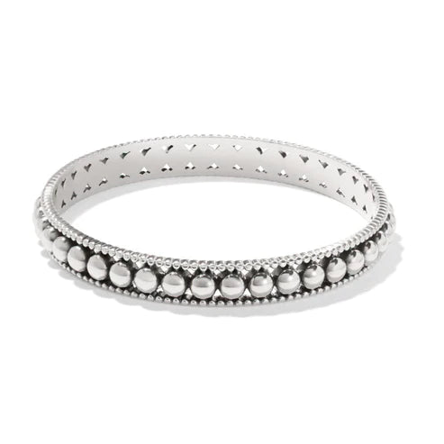Brighton | Pretty Tough Pierced Bangle Bracelet in Silver Tone - Giddy Up Glamour Boutique