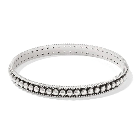 Brighton | Pretty Tough Pierced Slim Bangle Bracelet in Silver Tone - Giddy Up Glamour Boutique