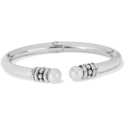 Brighton | Pretty Tough Stud Open Hinged Bangle Bracelet in Silver Tone - Giddy Up Glamour Boutique