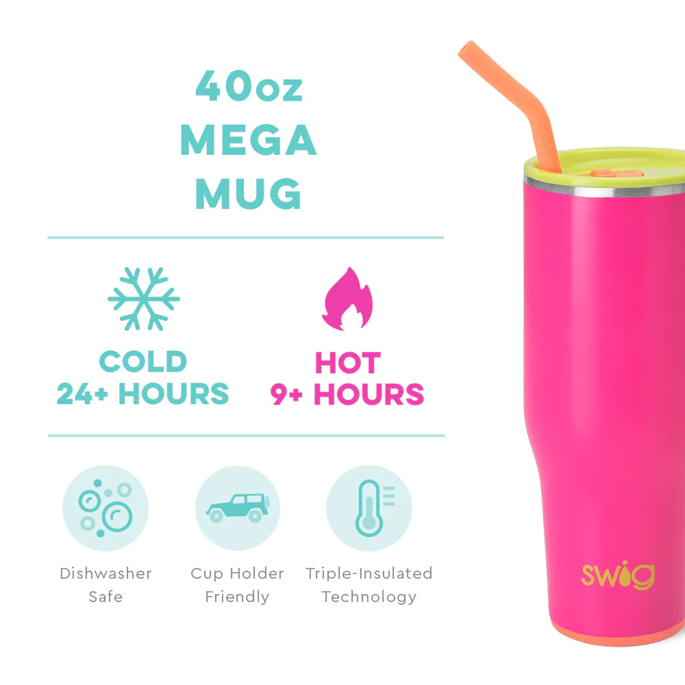 Swig | Tutti Frutti Mega Mug in 40 oz - Giddy Up Glamour Boutique