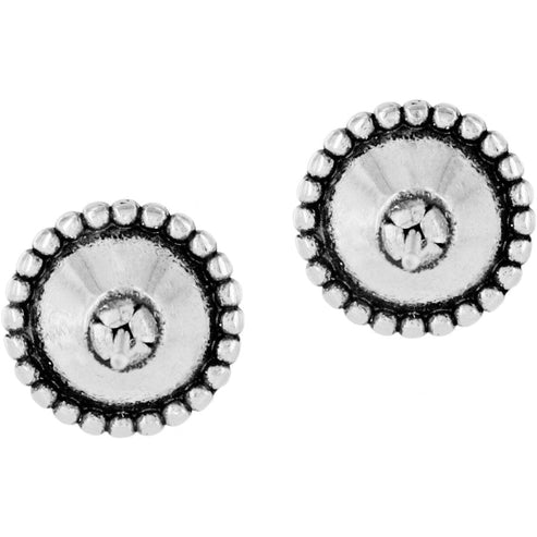 Brighton | Silver Tone Twinkle Large Post Earrings in Clear Crystal - Giddy Up Glamour Boutique