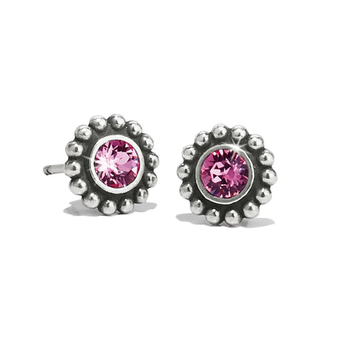 Brighton | Silver Tone Twinkle Mini Post Earrings in Rose - Giddy Up Glamour Boutique
