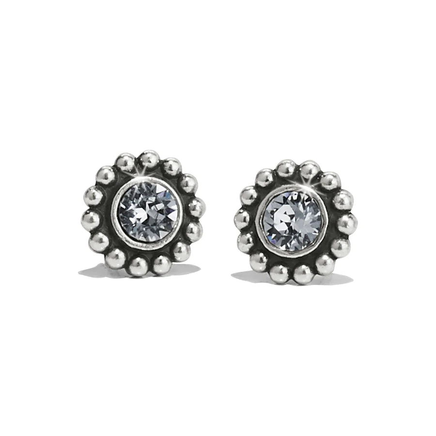 Brighton | Silver Tone Twinkle Mini Post Earrings in Clear Crystal - Giddy Up Glamour Boutique