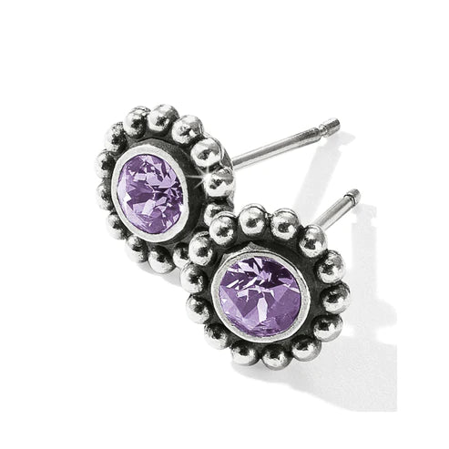 Brighton | Silver Tone Twinkle Mini Post Earrings in Tanzanite - Giddy Up Glamour Boutique