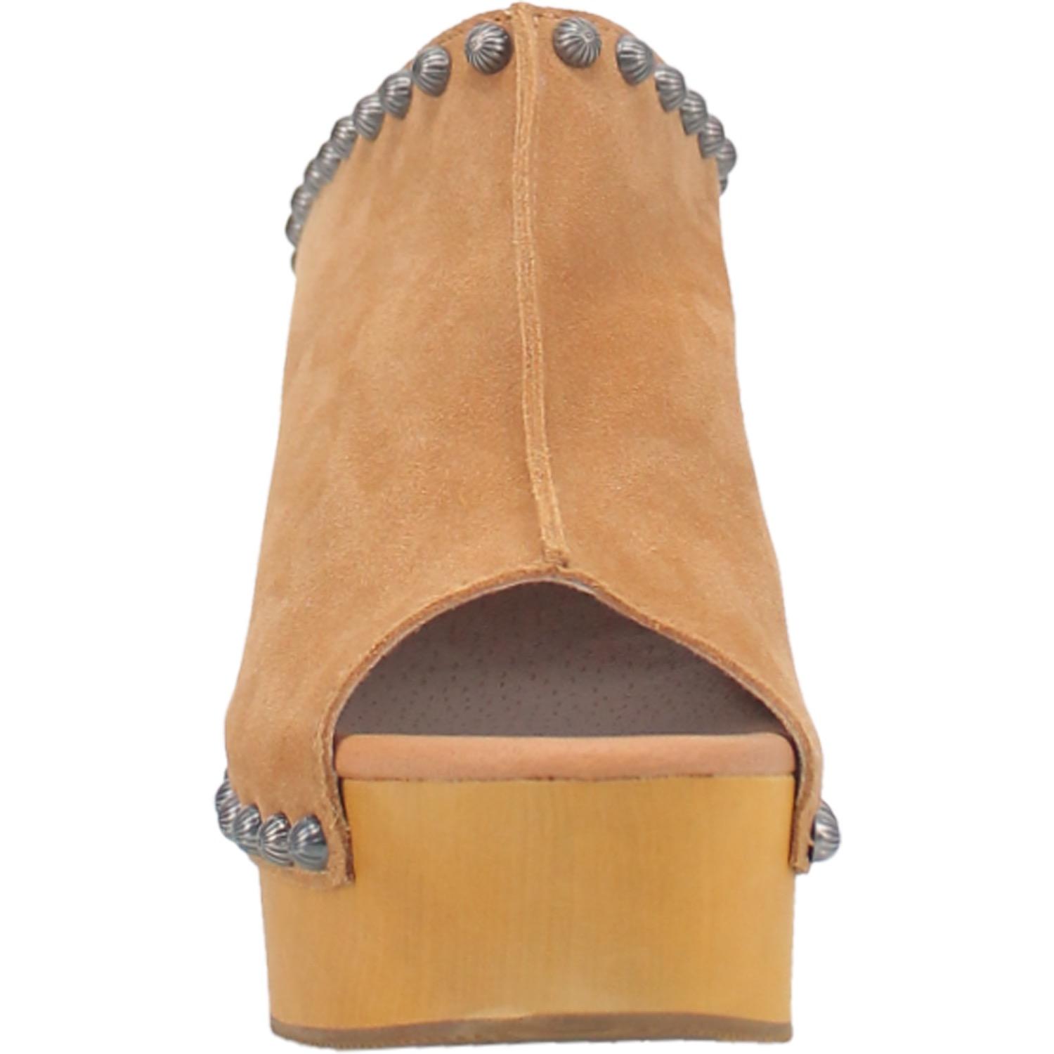 Online Exclusive | Dingo | Peace N Love Leather Clog Heeled Sandal in Tan **PREORDER - Giddy Up Glamour Boutique