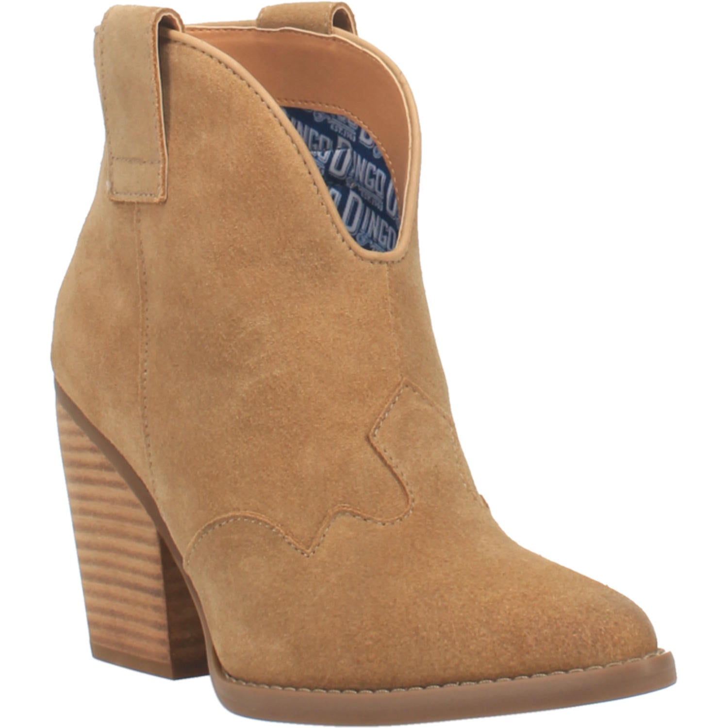 Online Exclusive | Dingo | Flannie Suede Leather Cowboy Bootie in Natural **PREORDER - Giddy Up Glamour Boutique