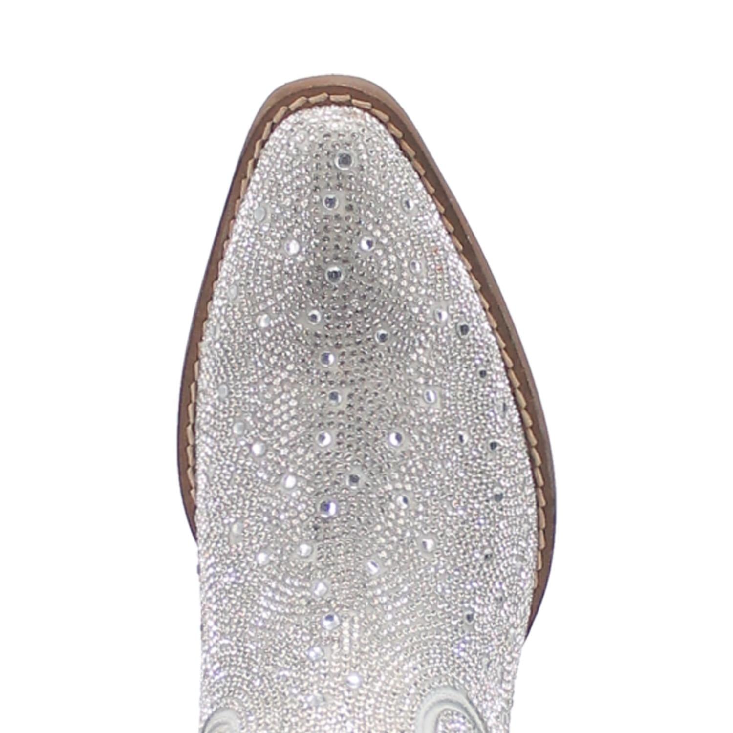 Online Exclusive | Dingo | Rhinestone Cowgirl Leather Bootie in Silver **PREORDER - Giddy Up Glamour Boutique