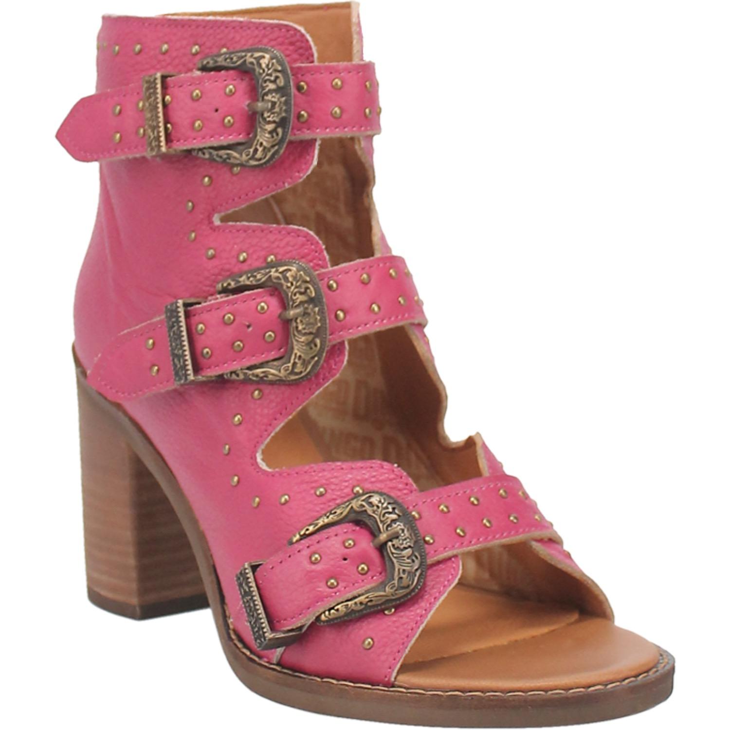 Online Exclusive | Dingo | Ziggy Leather Heeled Sandal in Fuchsia Pink  **PREORDER - Giddy Up Glamour Boutique