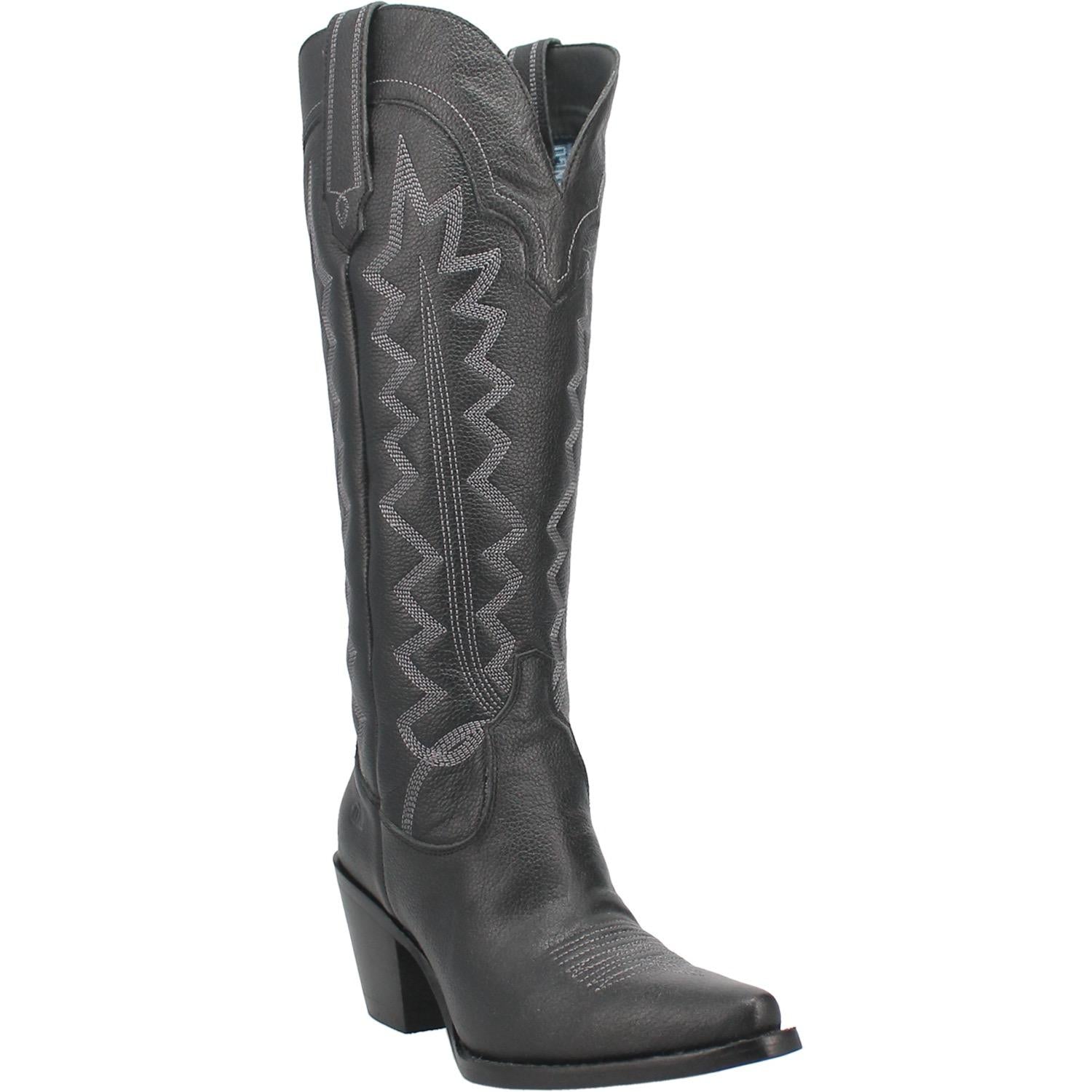 Online Exclusive | Dingo | High Cotton Tall Leather Cowboy Boots in Black  **PREORDER - Giddy Up Glamour Boutique