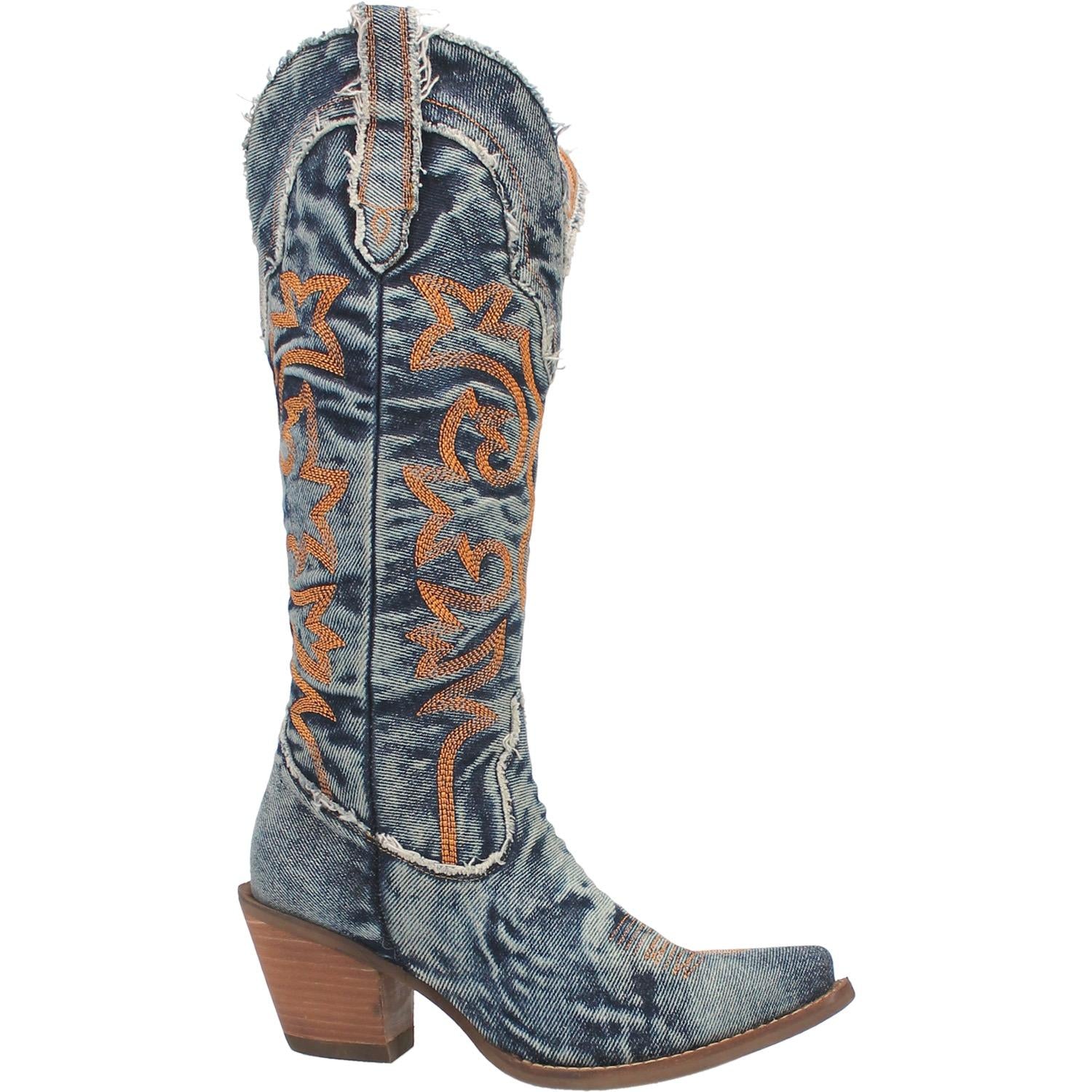 Online Exclusive | Dingo | Texas Tornado Cowboy Boot in Denim Blue  **PREORDER - Giddy Up Glamour Boutique