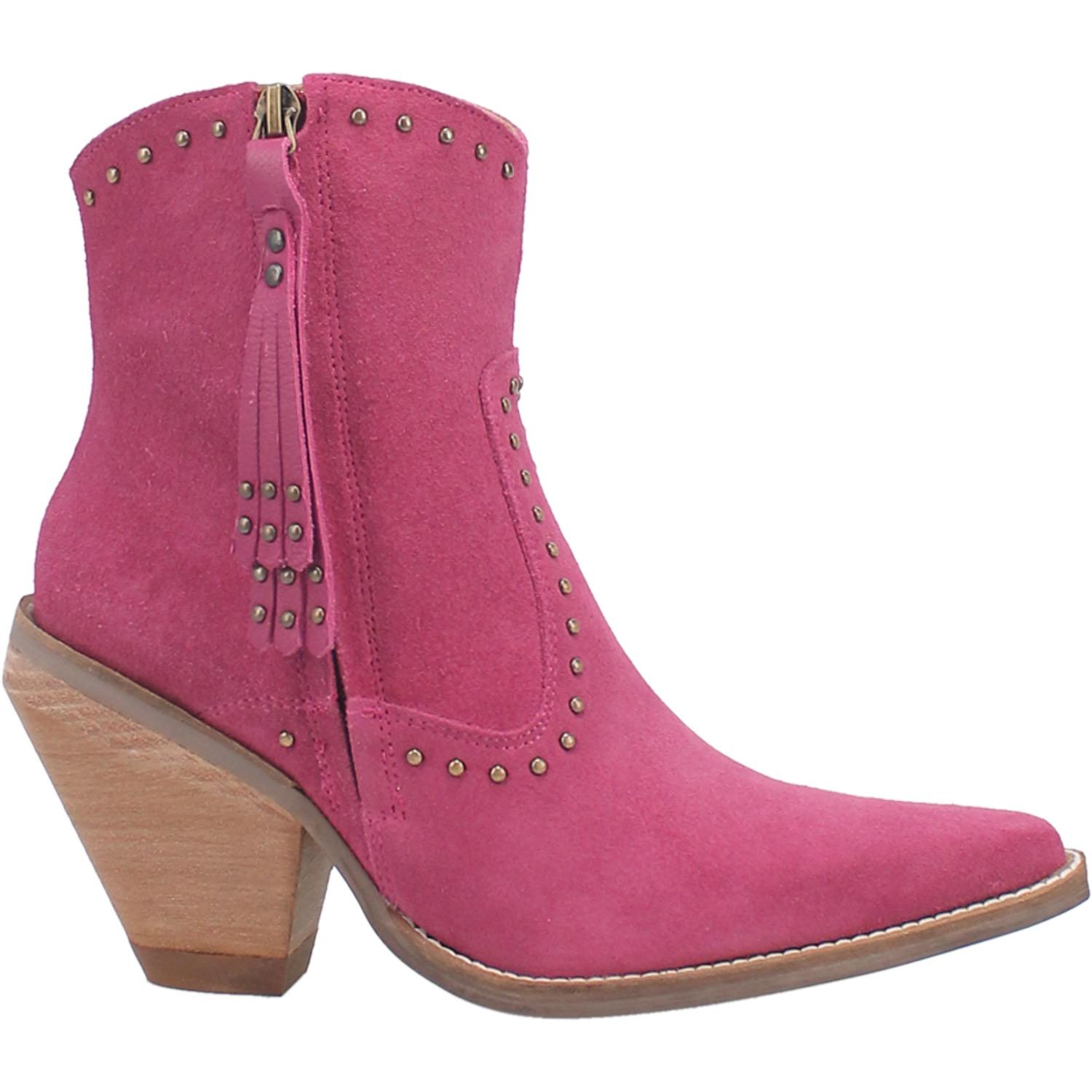 Online Exclusive | Dingo | Classy N Sassy Leather Bootie in Fuchsia Pink Suede  **PREORDER - Giddy Up Glamour Boutique