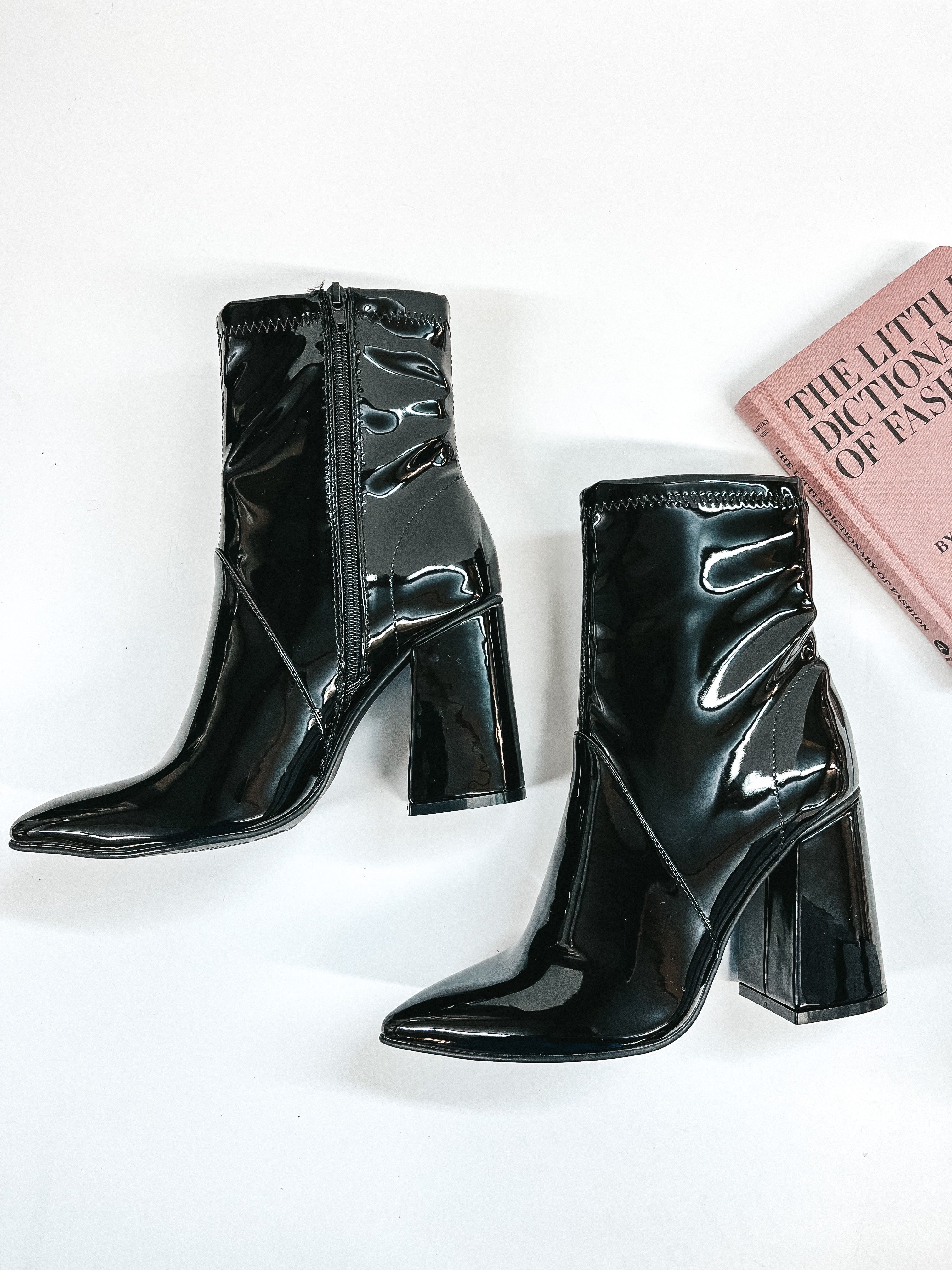 Stepping Into Romance Pointed Toe Ankle Booties in Black - Giddy Up Glamour Boutique