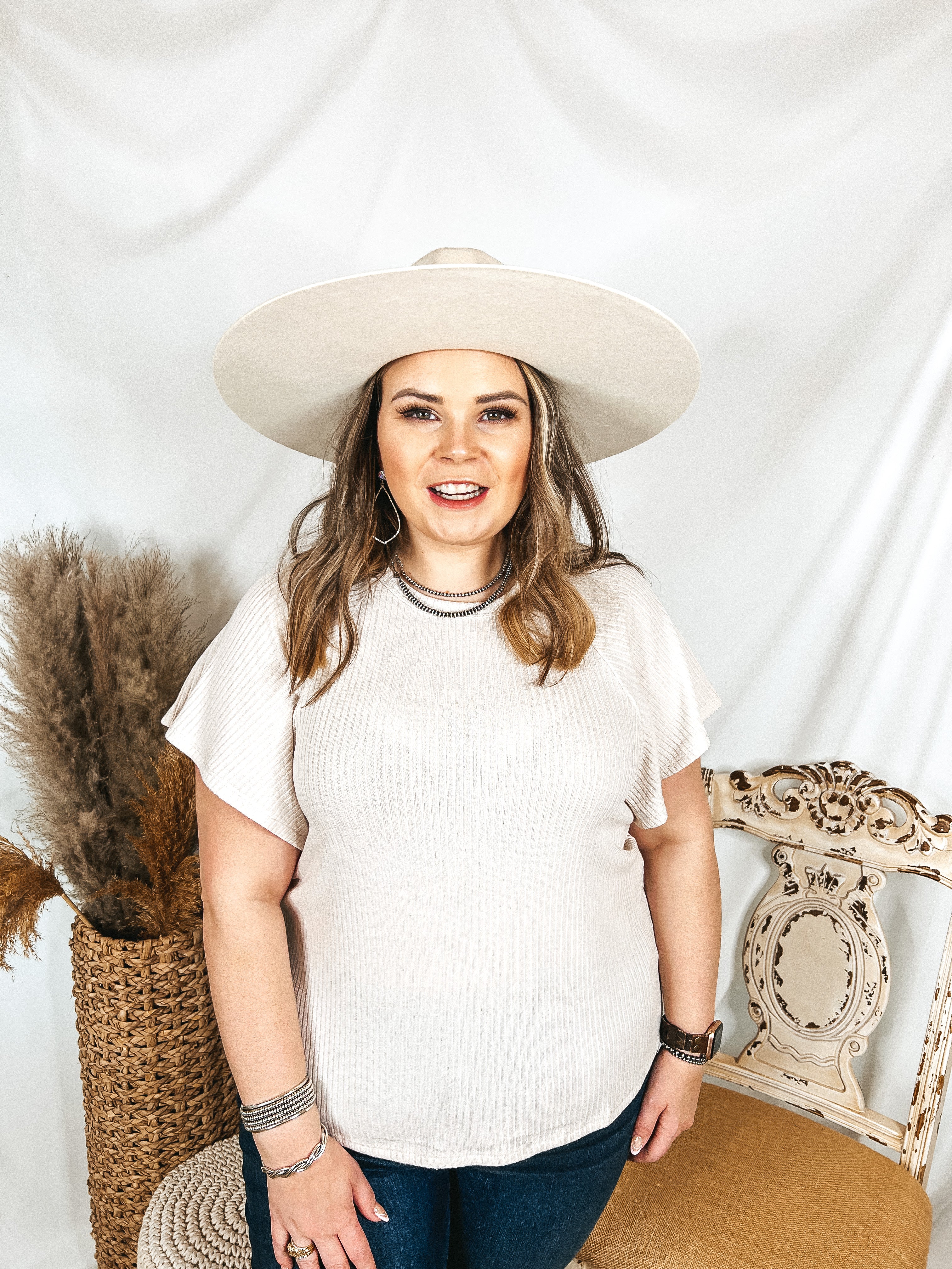 Lack of Color | Montana Wide Brim Wool Felt Hat in Ivory - Giddy Up Glamour Boutique