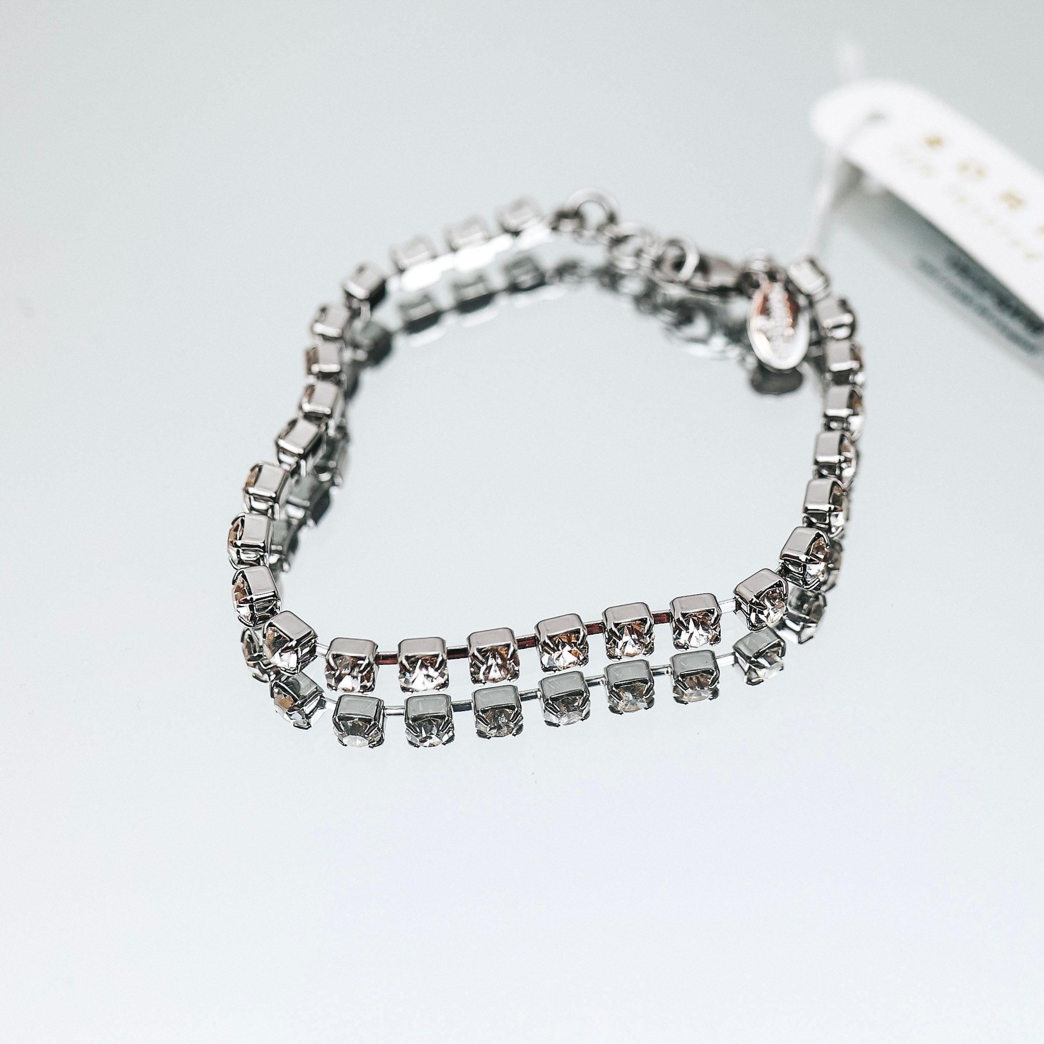 Sorrelli | Marnie Tennis Bracelet in Palladium Silver Tone and Crystal - Giddy Up Glamour Boutique