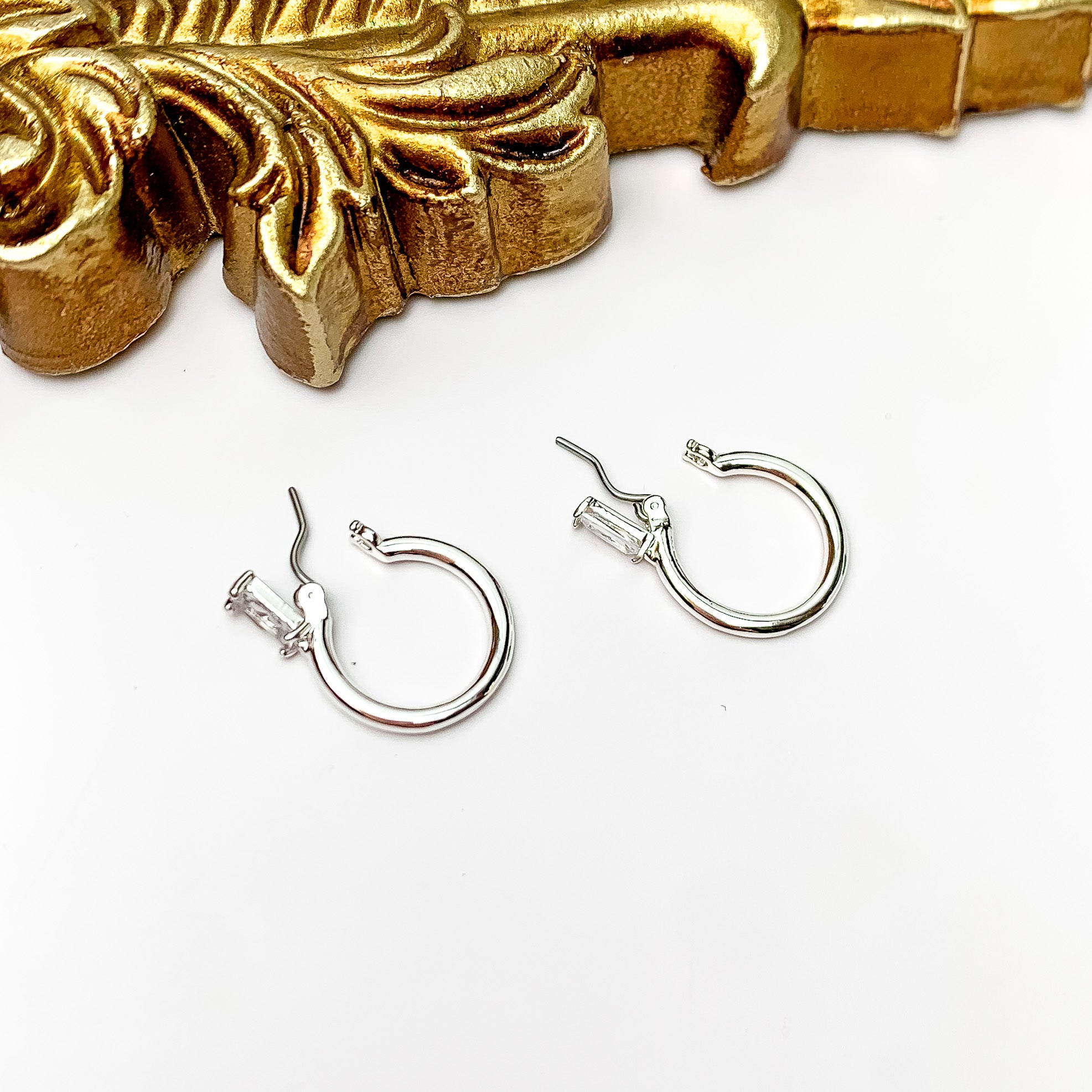 Kinsey Designs | Dara Mini Hoop Earrings with CZ Crystals - Giddy Up Glamour Boutique