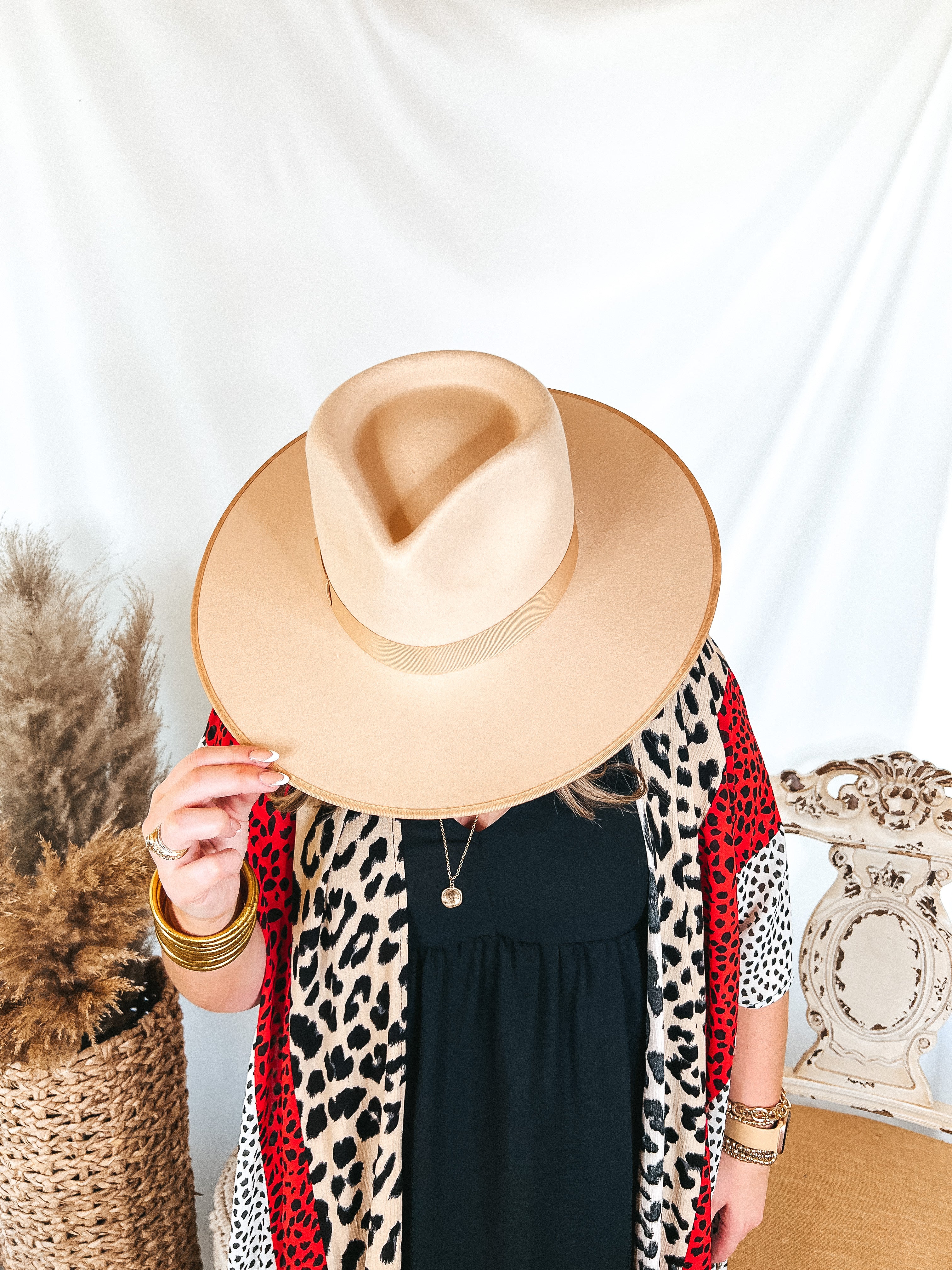 Lack of Color | Ivory Rancher Wool Felt Hat in Taupe - Giddy Up Glamour Boutique