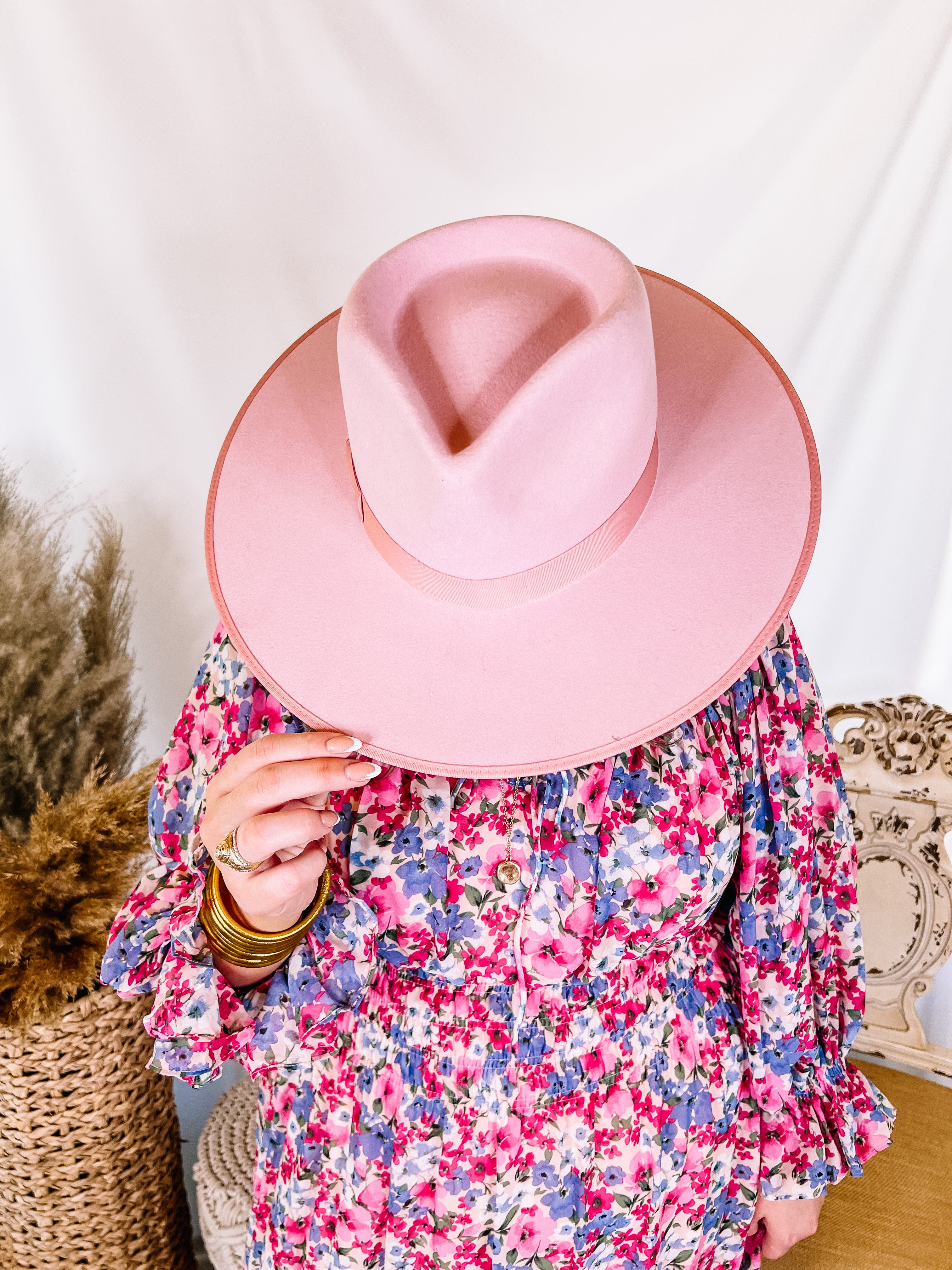 Lack of Color | Stardust Rancher Wool Felt Hat in Dusty Pink - Giddy Up Glamour Boutique