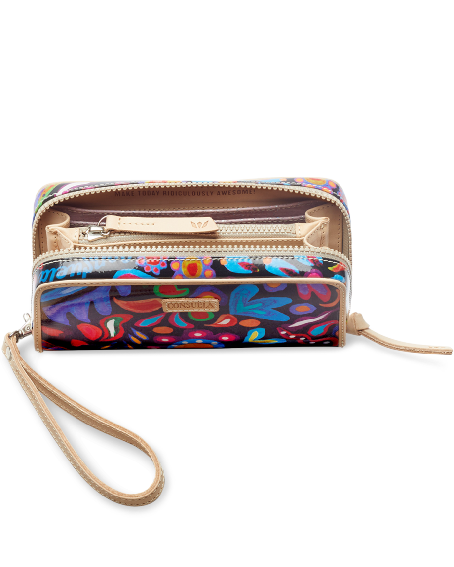 Consuela | Sophie Black Swirly Wristlet Wallet - Giddy Up Glamour Boutique