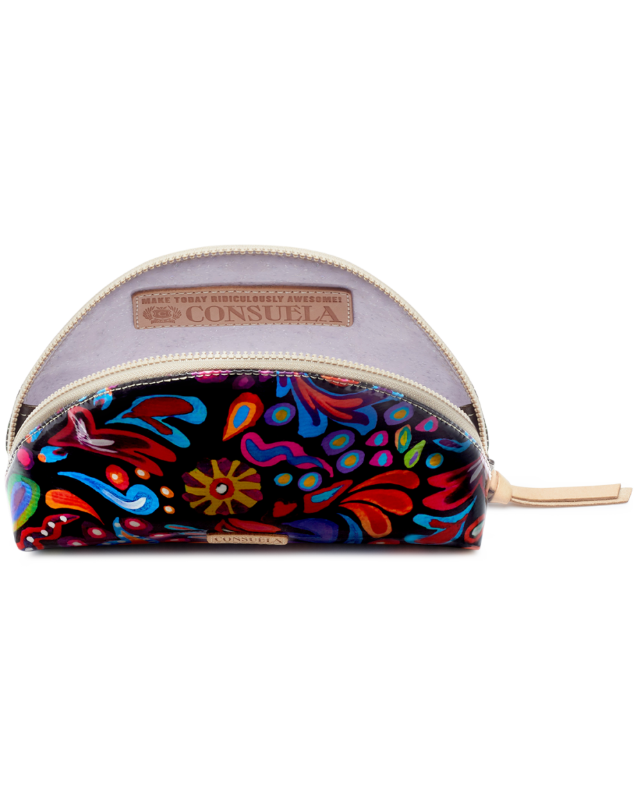 Consuela | Sophie Black Swirly Large Cosmetic Case - Giddy Up Glamour Boutique