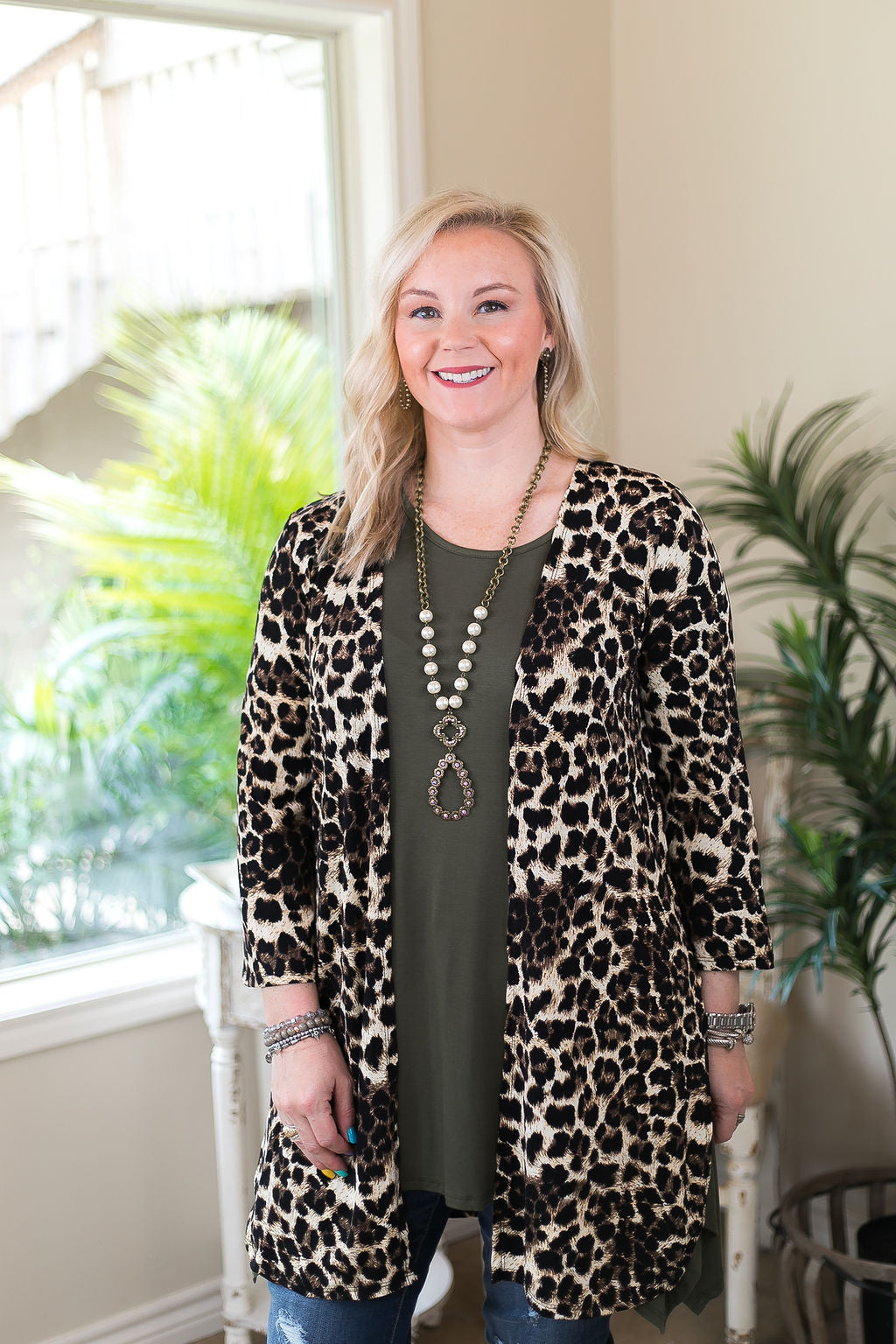 All Eyes On You Leopard Print Cardigan - Giddy Up Glamour Boutique