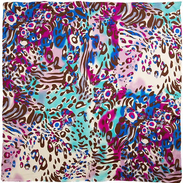 Bamboozled Charmeuse Wild Rag in Pink and Blue - Giddy Up Glamour Boutique