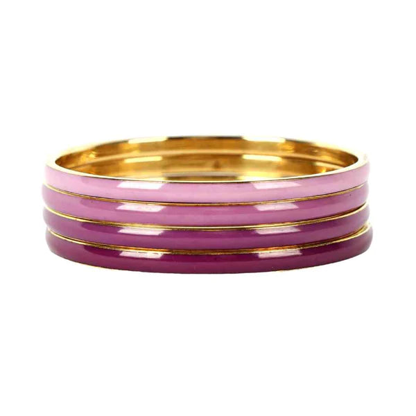 BuDhaGirl | Set of Four | Krishna Bangles in Amethyst - Giddy Up Glamour Boutique