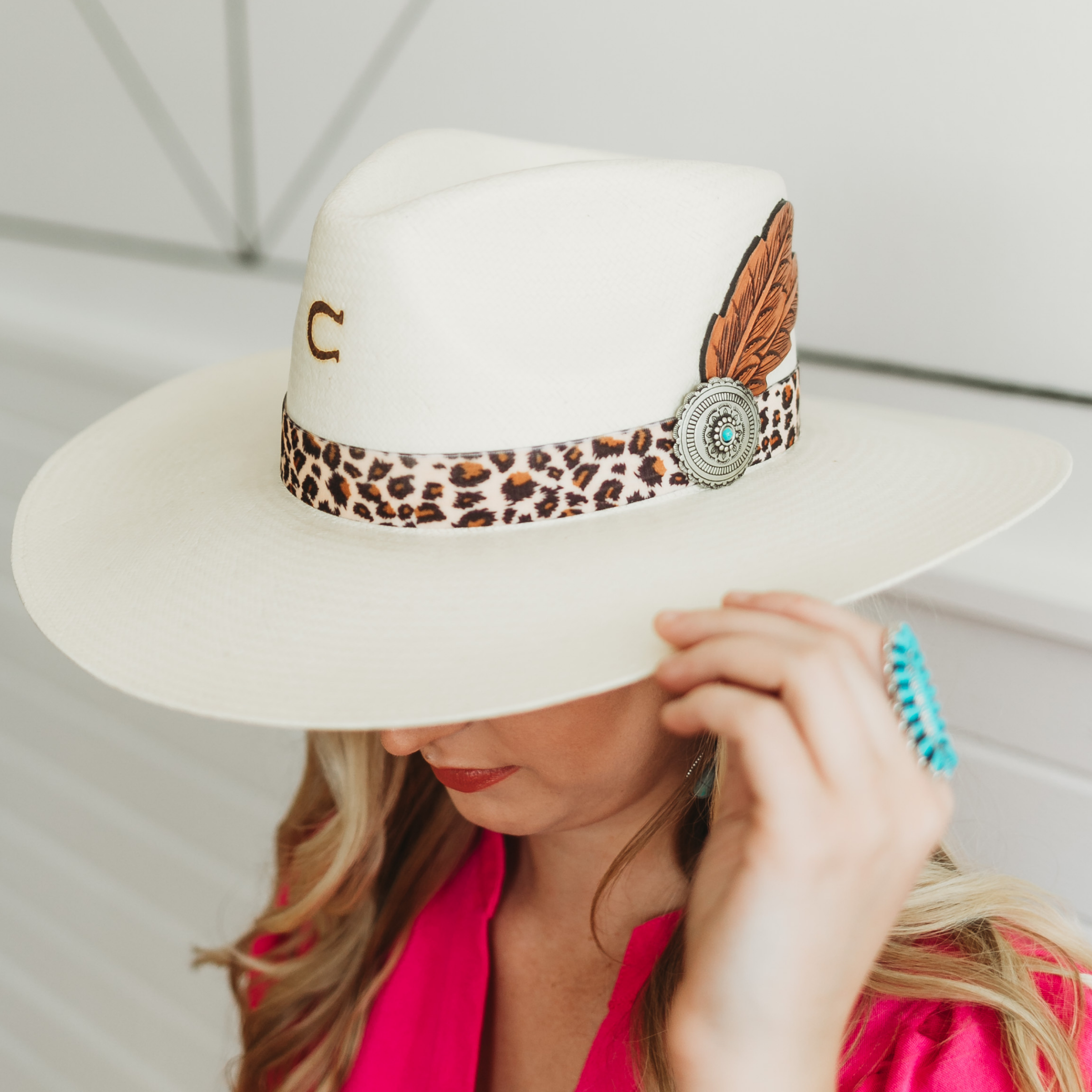 Charlie 1 Horse | Heatseeker Straw Hat with Leopard Band - Giddy Up Glamour Boutique