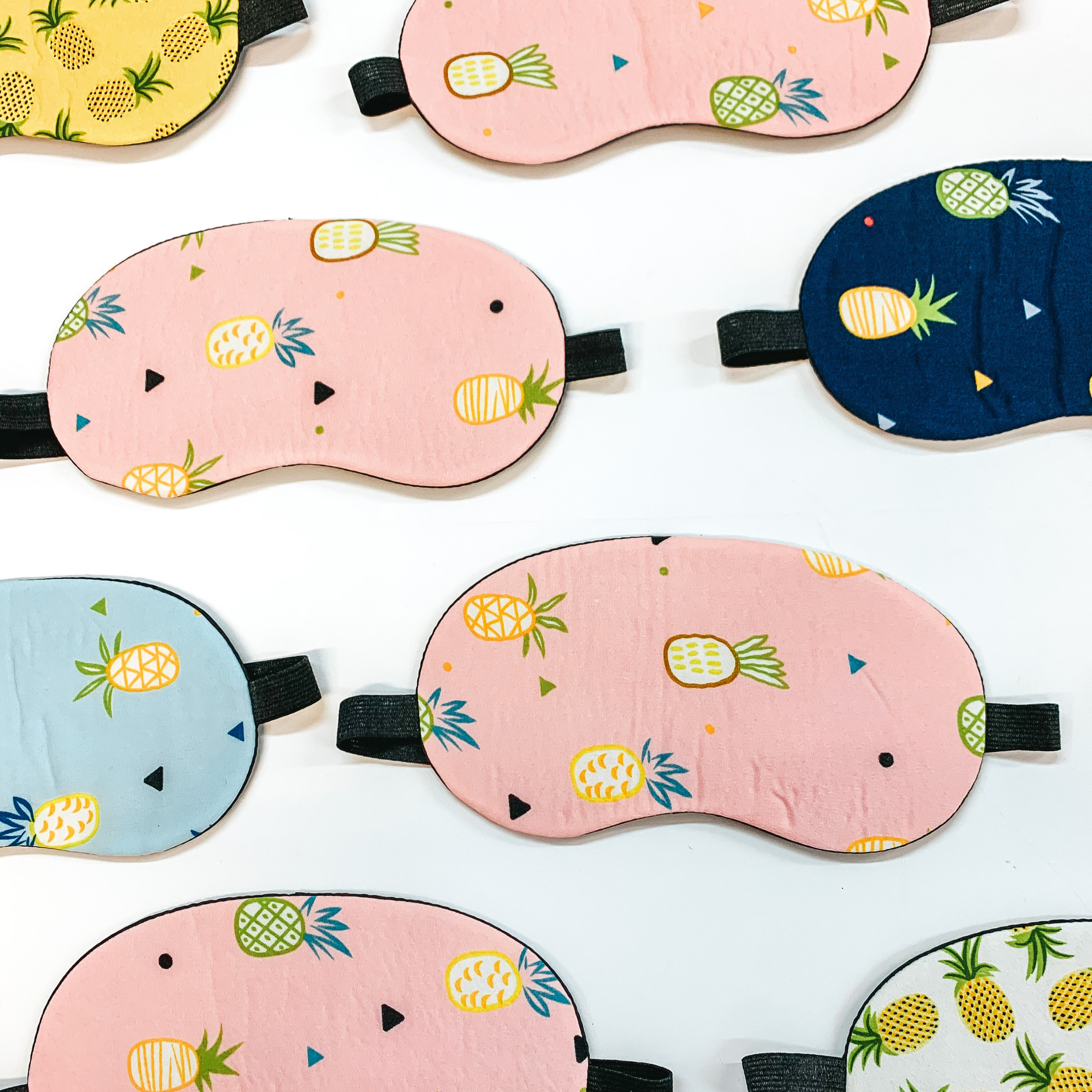 Buy 3 for $10 | Sleep Eye Covers in Assorted Pineapple Prints - Giddy Up Glamour Boutique