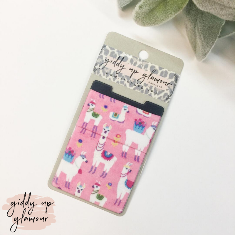Pink Llama Phone Pocket - Giddy Up Glamour Boutique
