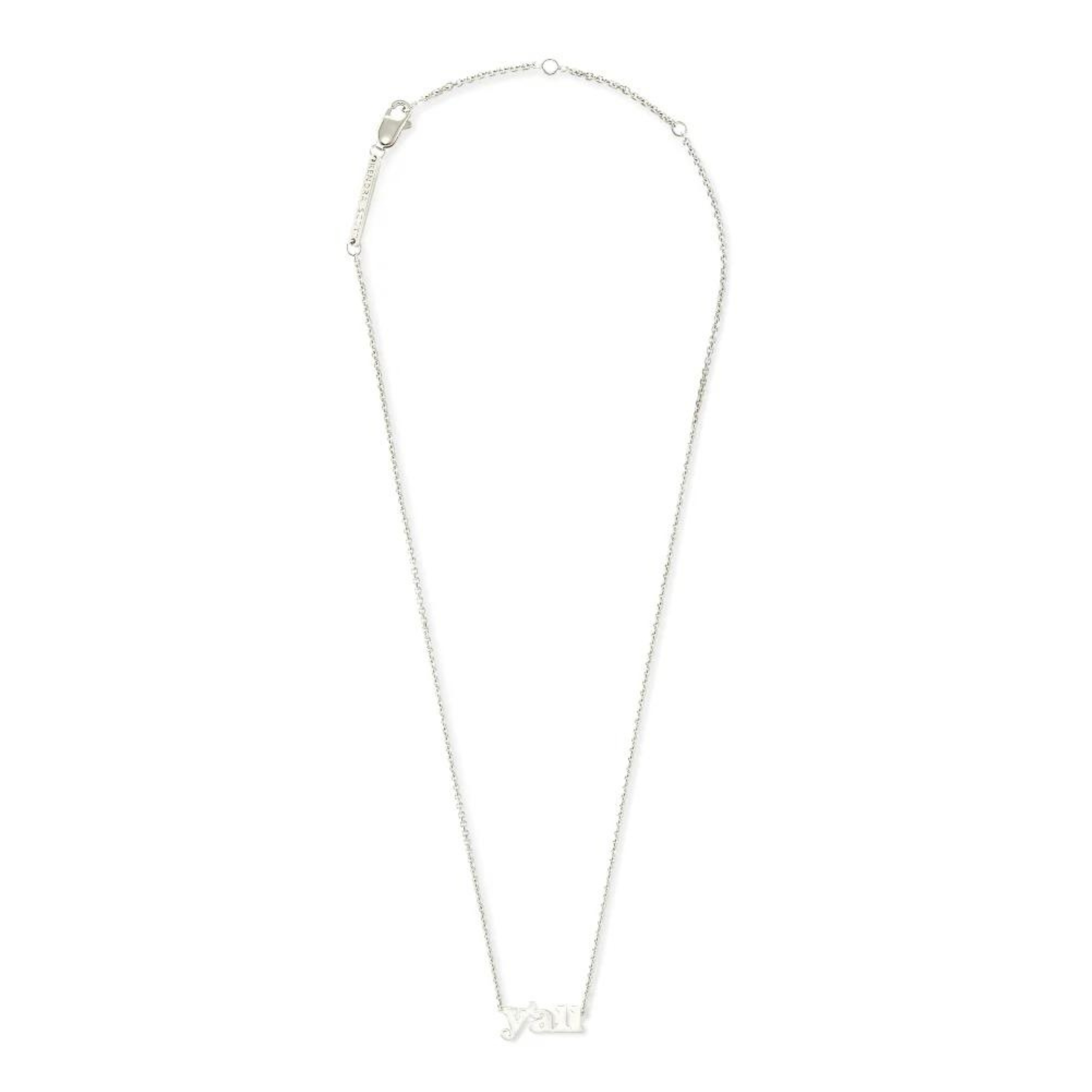 Kendra Scott | Y'all Pendant Necklace in Sterling Silver - Giddy Up Glamour Boutique