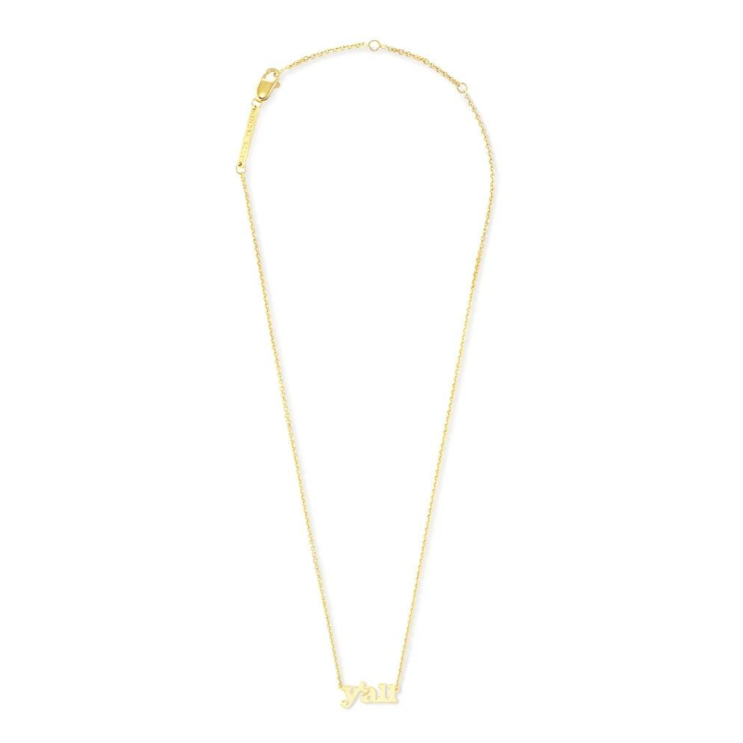 Kendra Scott | Y'all Pendant Necklace in Gold Vermeil - Giddy Up Glamour Boutique
