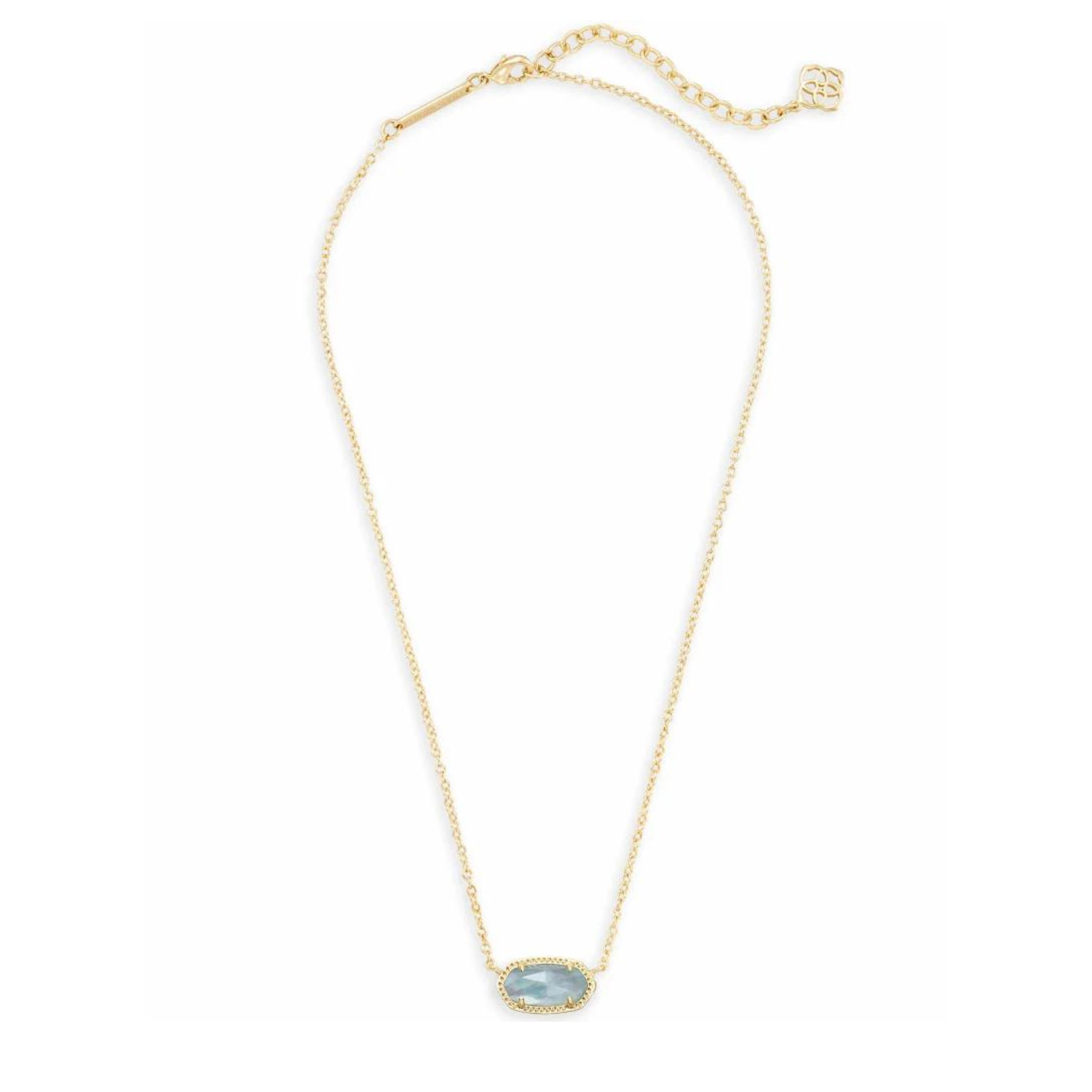 Kendra Scott |  Elisa Pendant Necklace in Light Blue Illusion - Giddy Up Glamour Boutique