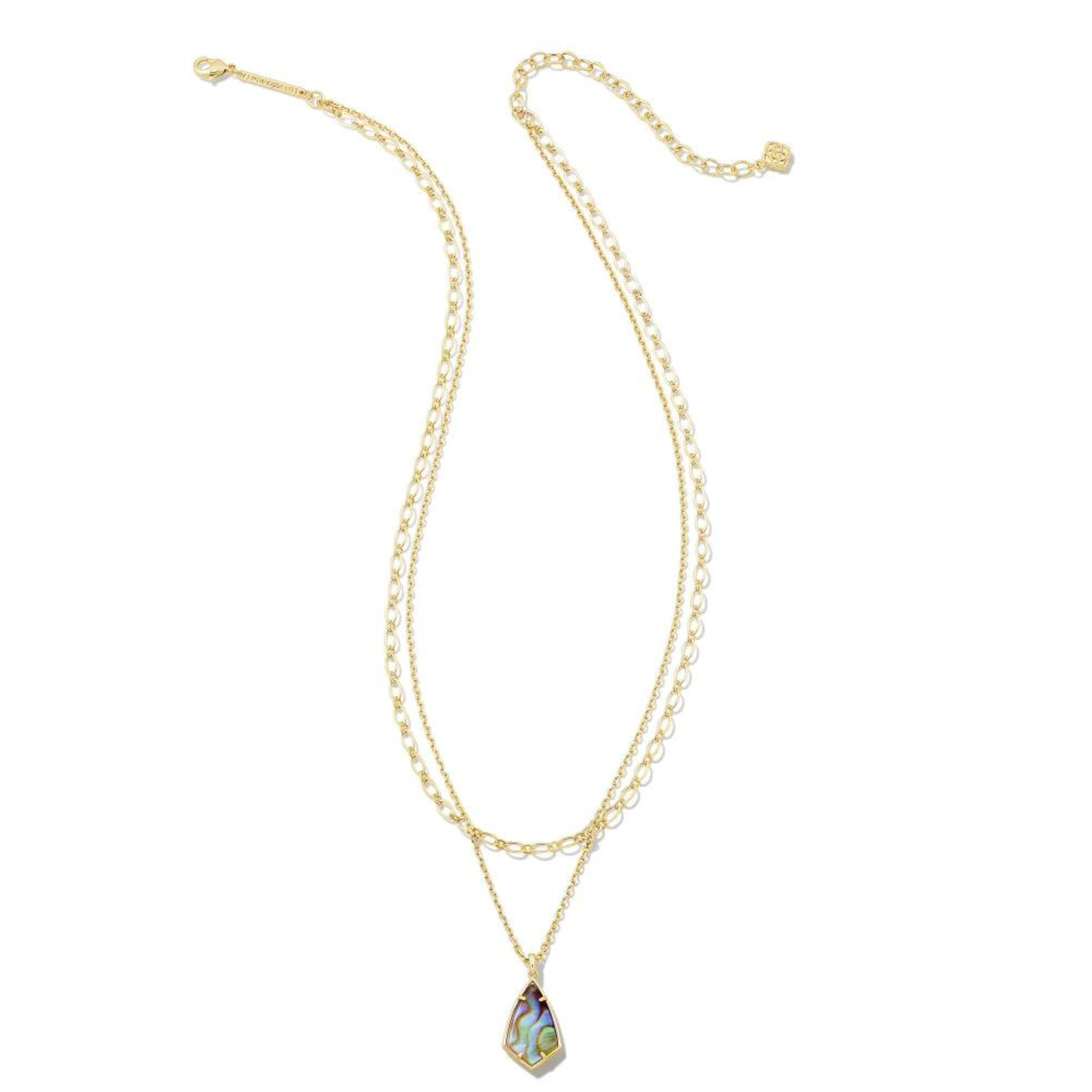 Kendra Scott | Camry Gold Multi Strand Necklace in Iridescent Abalone - Giddy Up Glamour Boutique