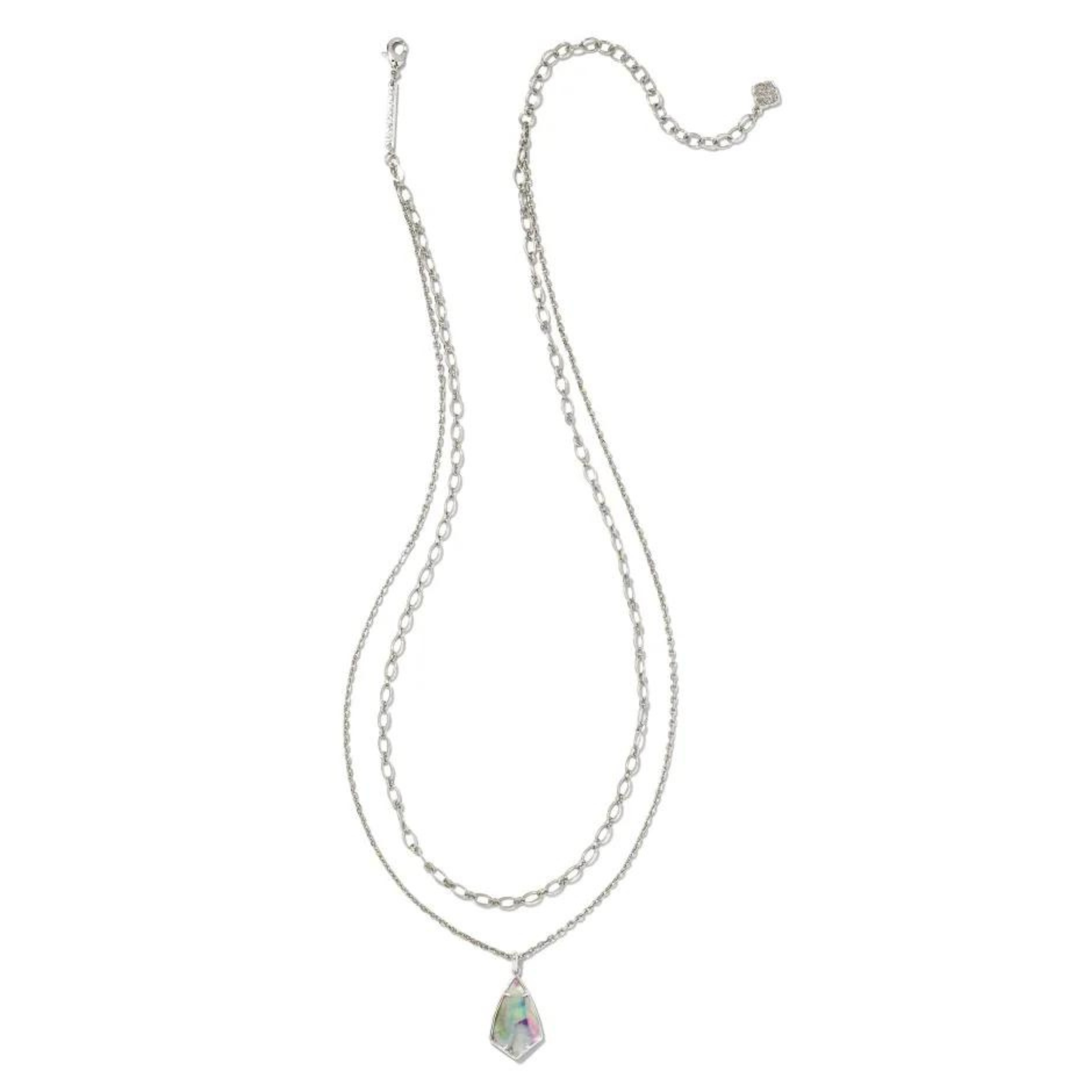 Kendra Scott | Camry Silver Multi Strand Necklace in Lilac Abalone - Giddy Up Glamour Boutique