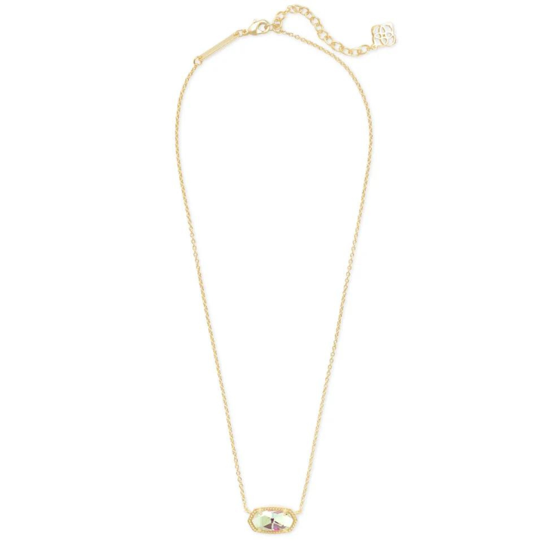 Kendra Scott | Elisa Gold Pendant Necklace in Dichroic Glass - Giddy Up Glamour Boutique