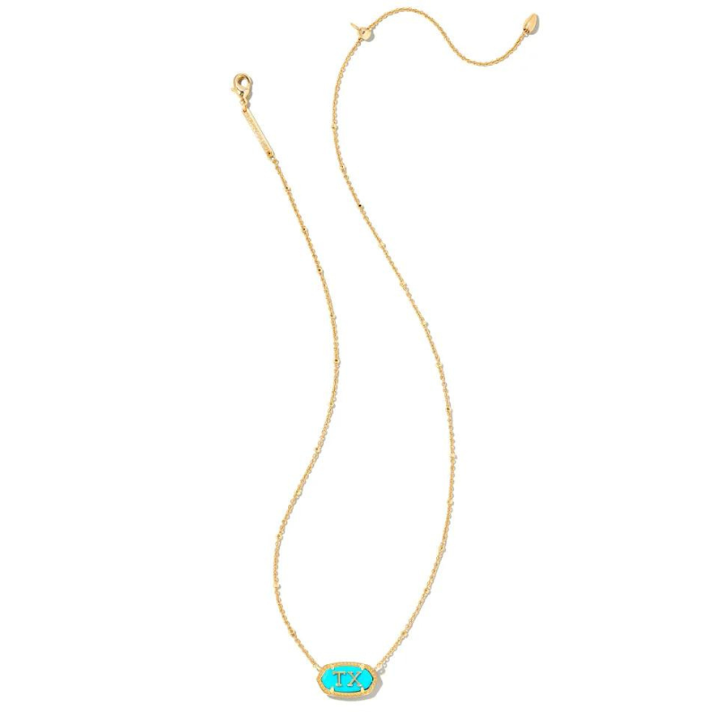 Kendra Scott | Elisa Gold Texas Necklace in Turquoise Magnesite - Giddy Up Glamour Boutique