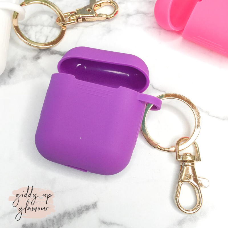 Protective AirPods Cover in Purple - Giddy Up Glamour Boutique