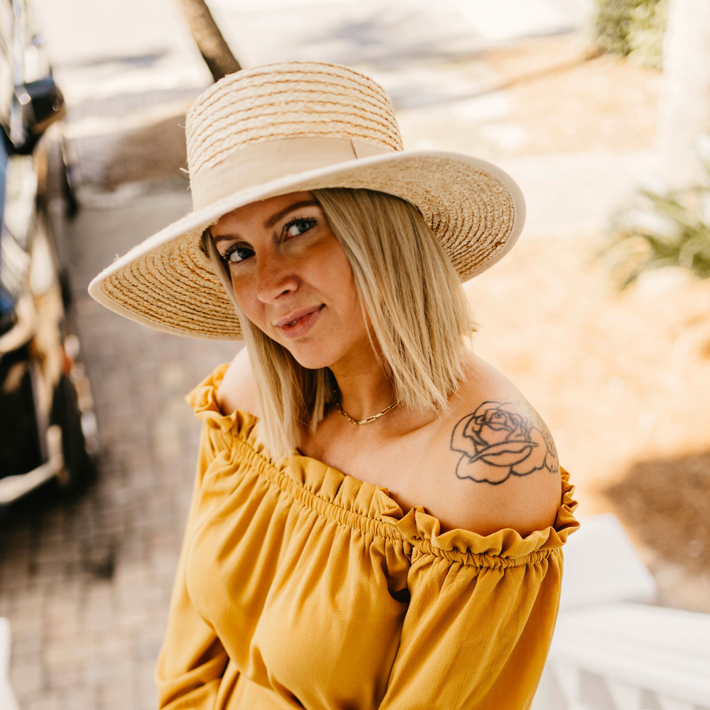 A Shady Spot Short Brim Bucket Hat with Nude Band in Natural Tan - Giddy Up Glamour Boutique