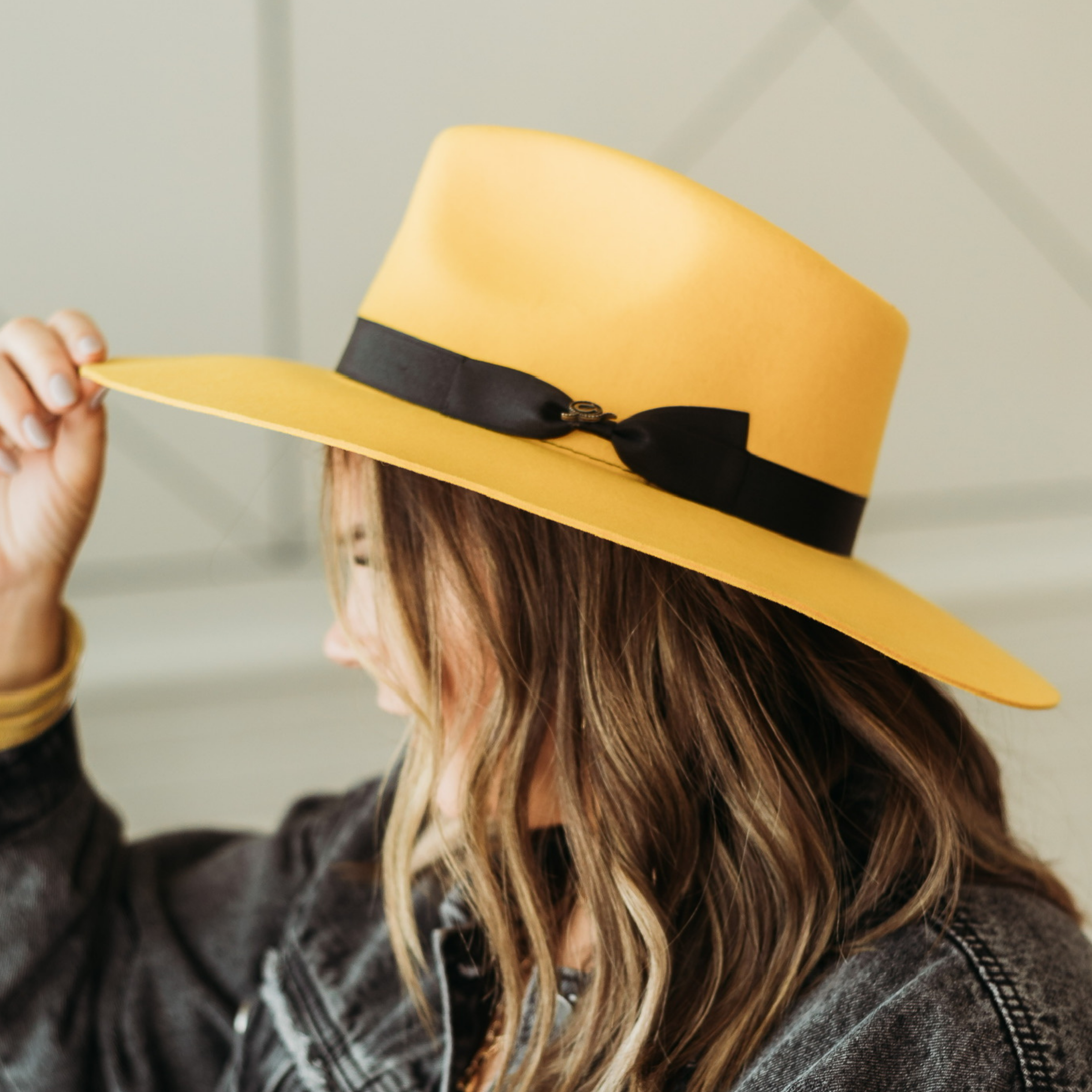 Charlie 1 Horse | Highway Wool Felt Hat in Yellow - Giddy Up Glamour Boutique