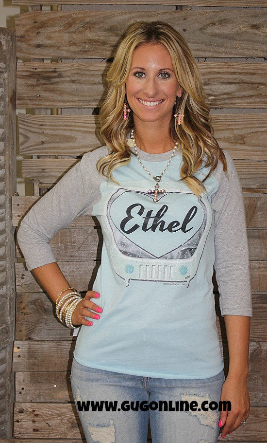 Last Chance Size XS | Best Friend Baseball Tee - Ethel - Giddy Up Glamour Boutique