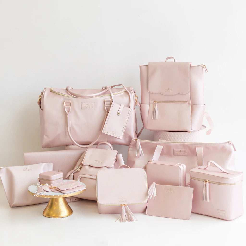 Hollis | Lux Weekender Bag in Solid Blush - Giddy Up Glamour Boutique