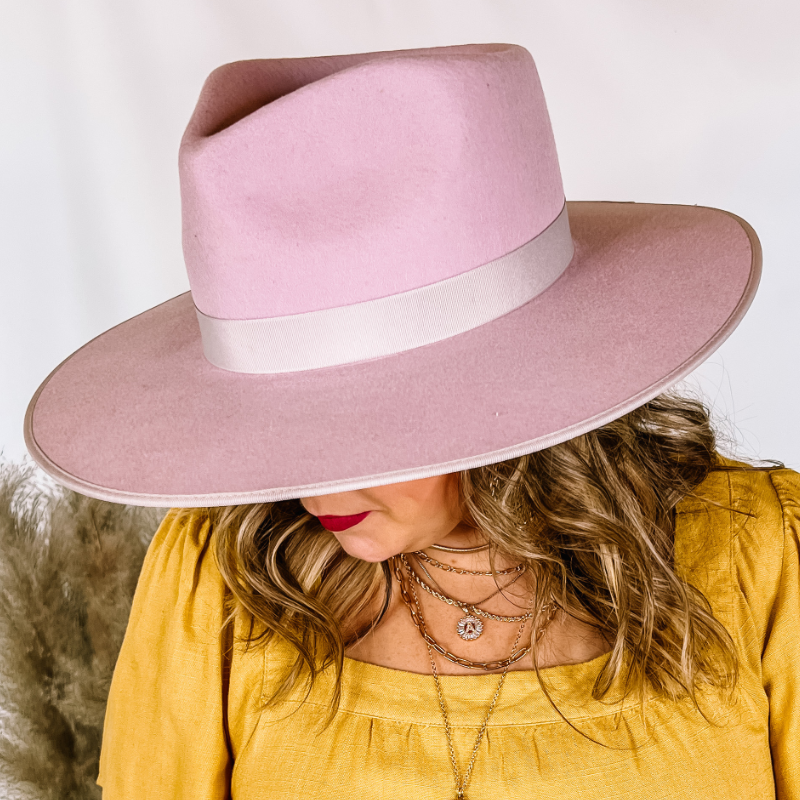 Lack of Color | Dreamer Rancher Wool Felt Hat in Dusty Purple - Giddy Up Glamour Boutique