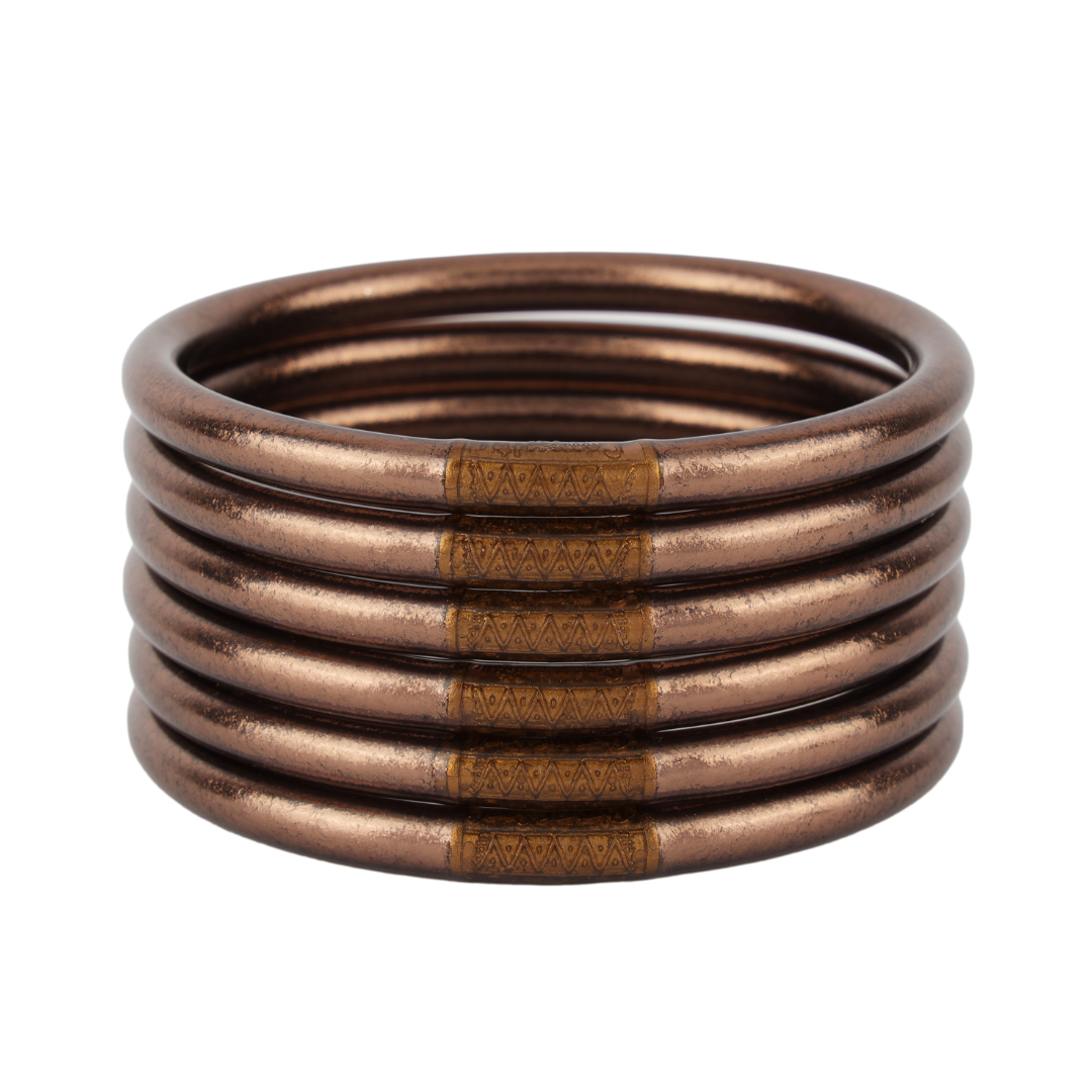 BuDhaGirl | Set of Six | All Weather Bangles in Meteorite - Giddy Up Glamour Boutique