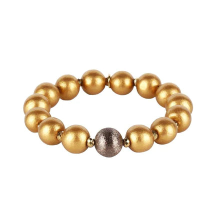 BuDhaGirl | Shaanti Bracelet in Gold Tone - Giddy Up Glamour Boutique