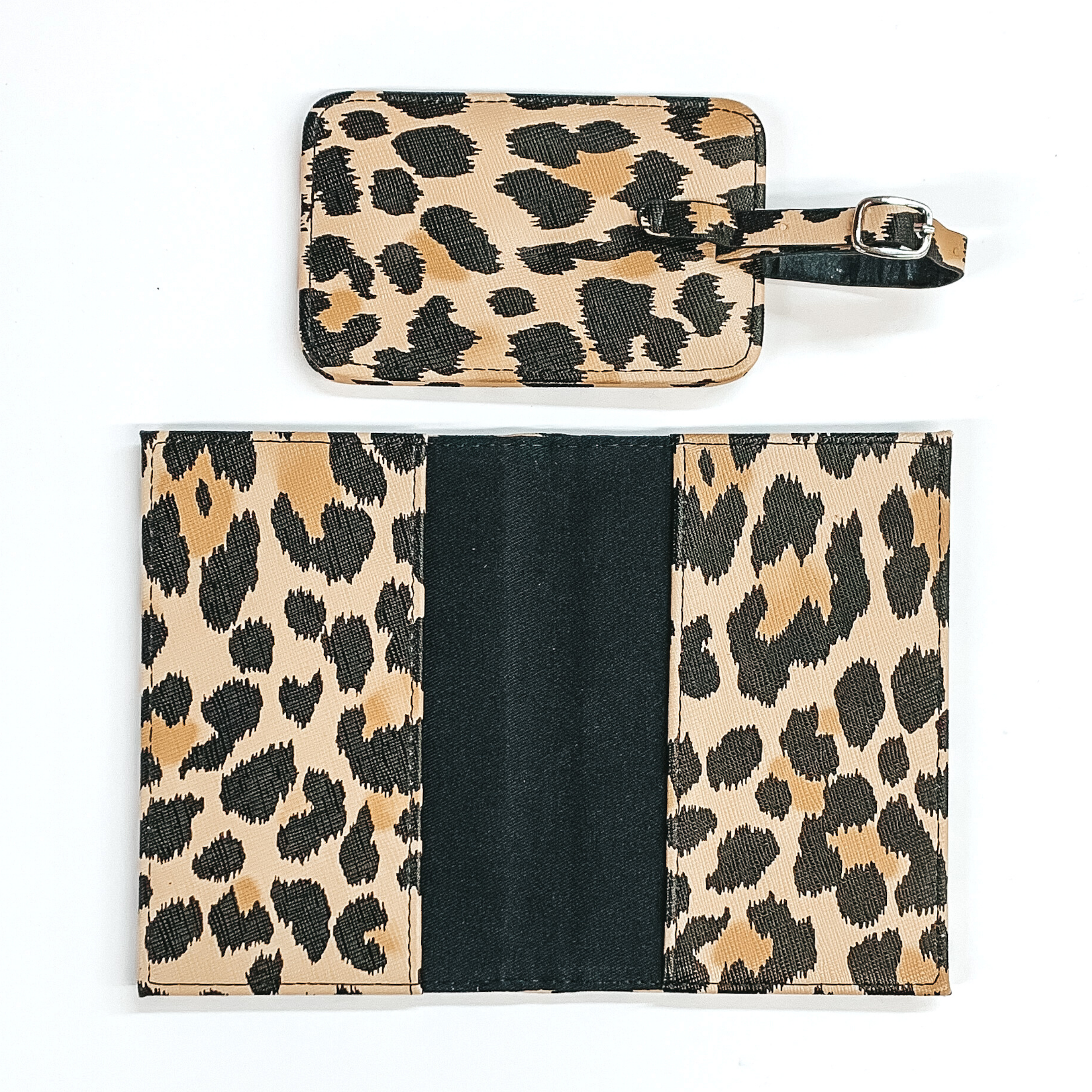 Leopard Print Passport and Luggage Tag Set - Giddy Up Glamour Boutique