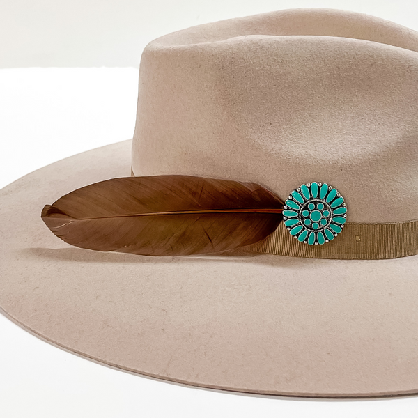 LOVELY BIRD HAT WITH SILVER CONCHO-