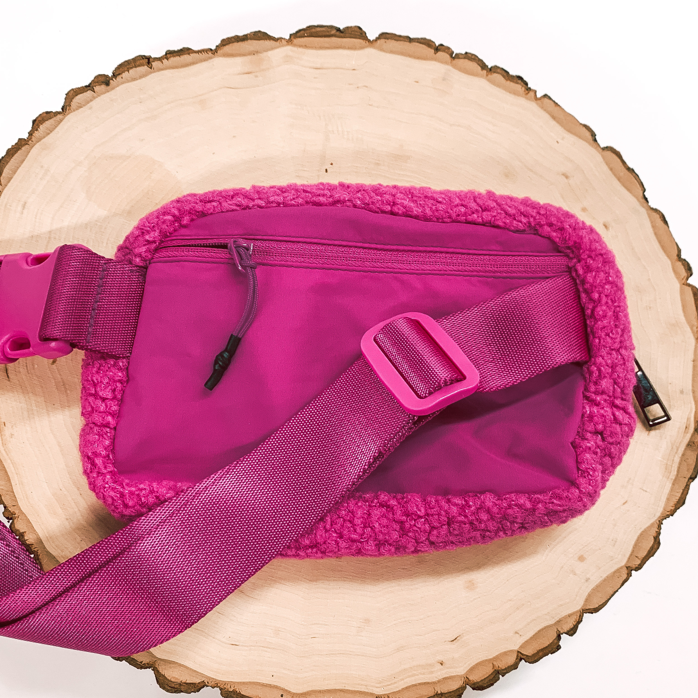 Headed to Aspen Sherpa Fanny Pack in Fuchsia - Giddy Up Glamour Boutique