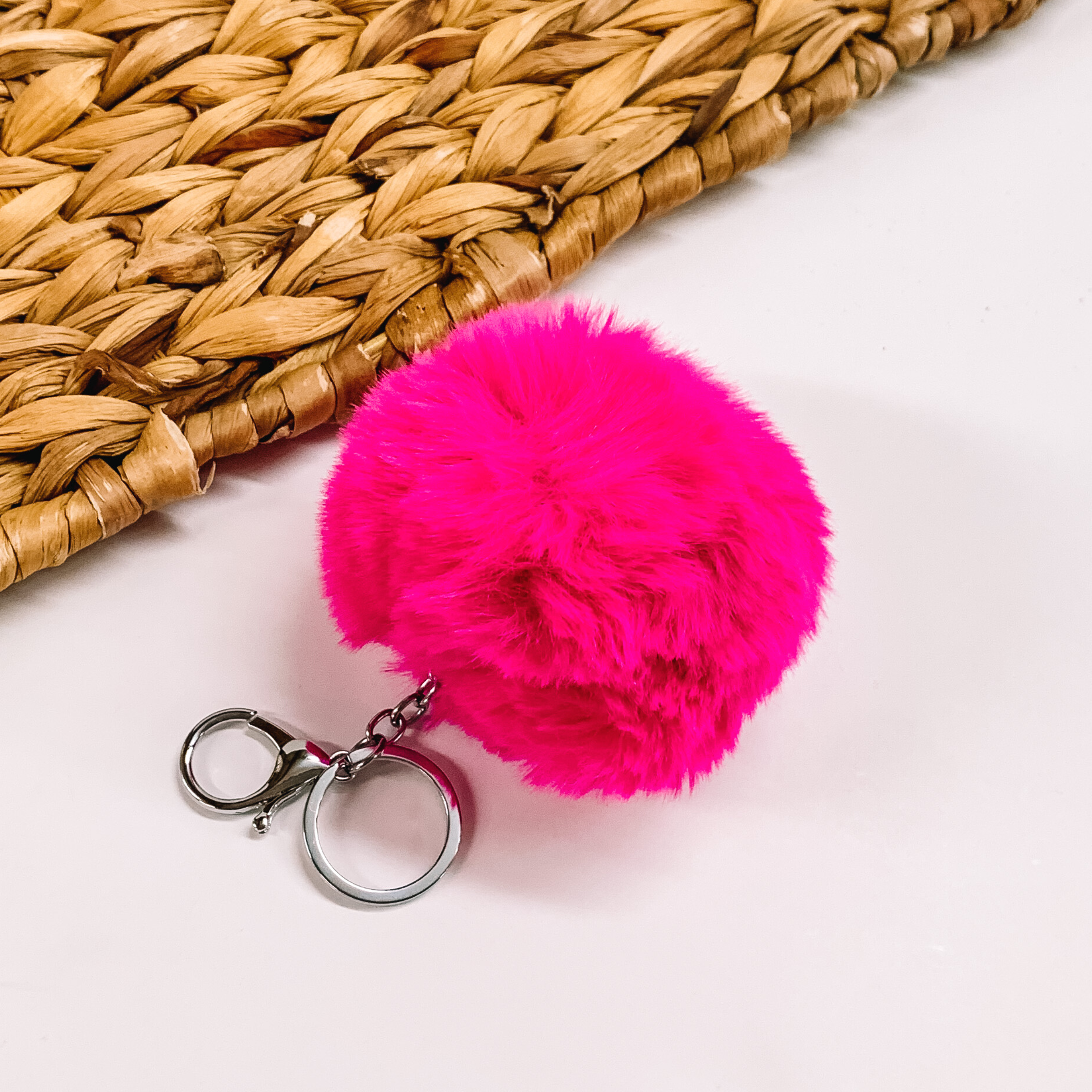 Buy 3 for $10 | Large Puff Ball Keychains - Giddy Up Glamour Boutique