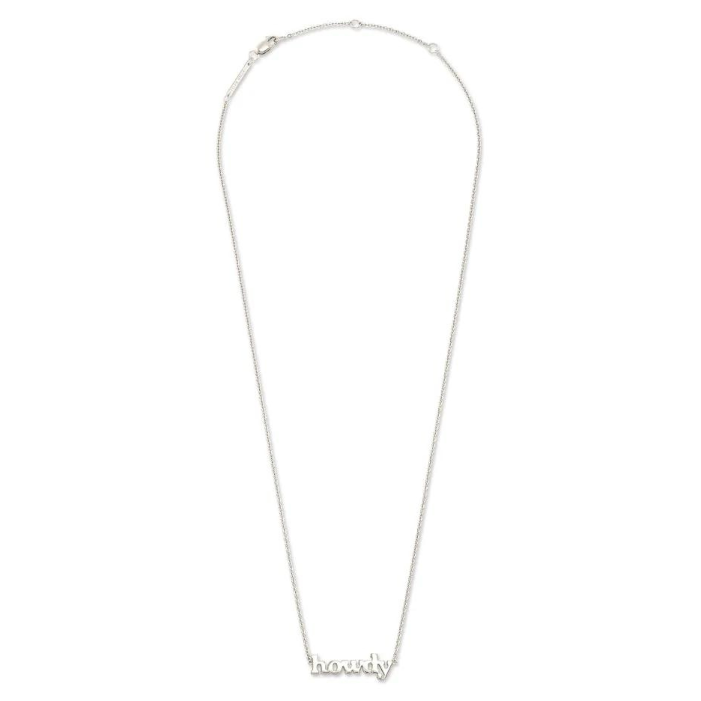 Kendra Scott | Howdy Pendant Necklace in Sterling Silver - Giddy Up Glamour Boutique