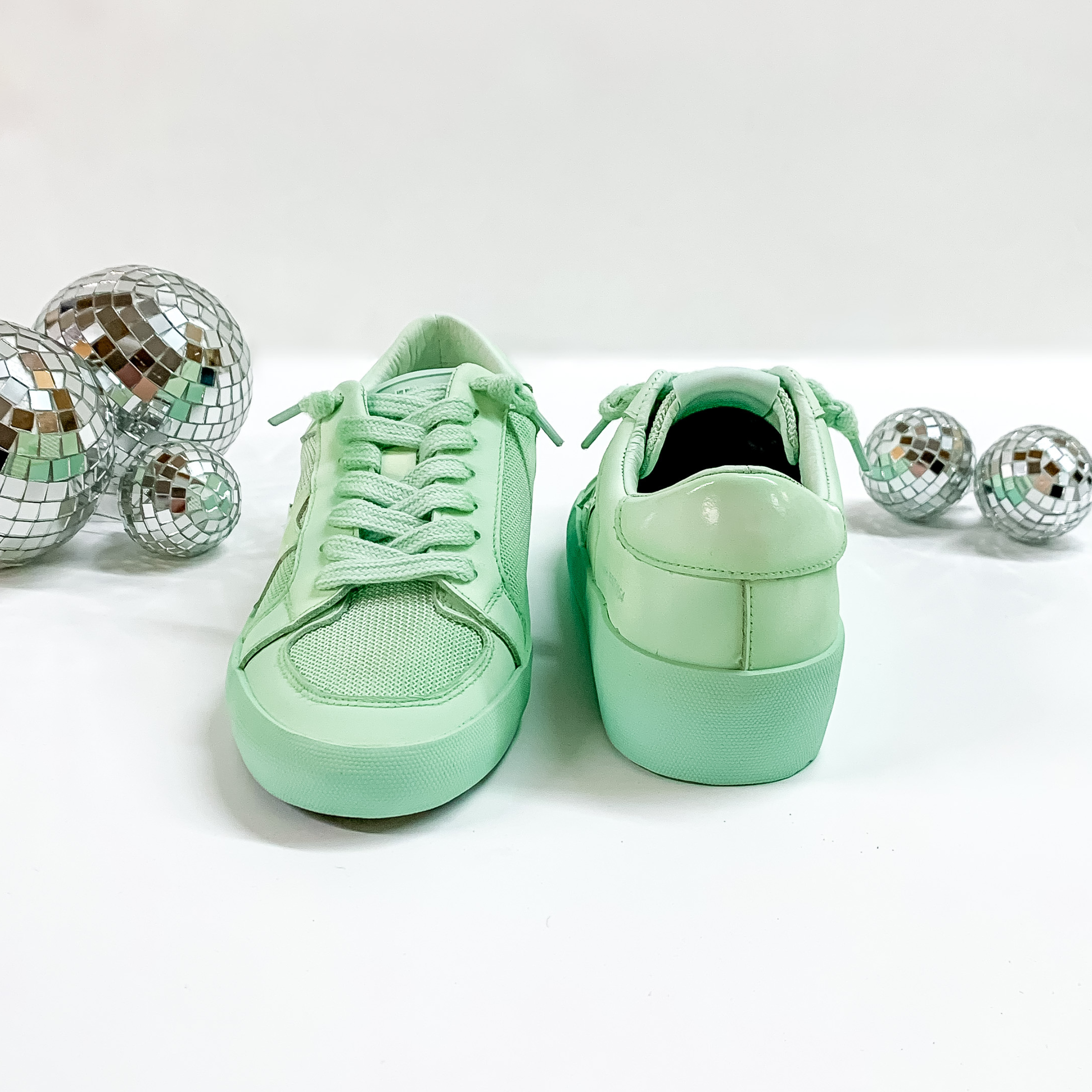 Vintage Havana | Extra Dip Dye Sneakers in Mint - Giddy Up Glamour Boutique